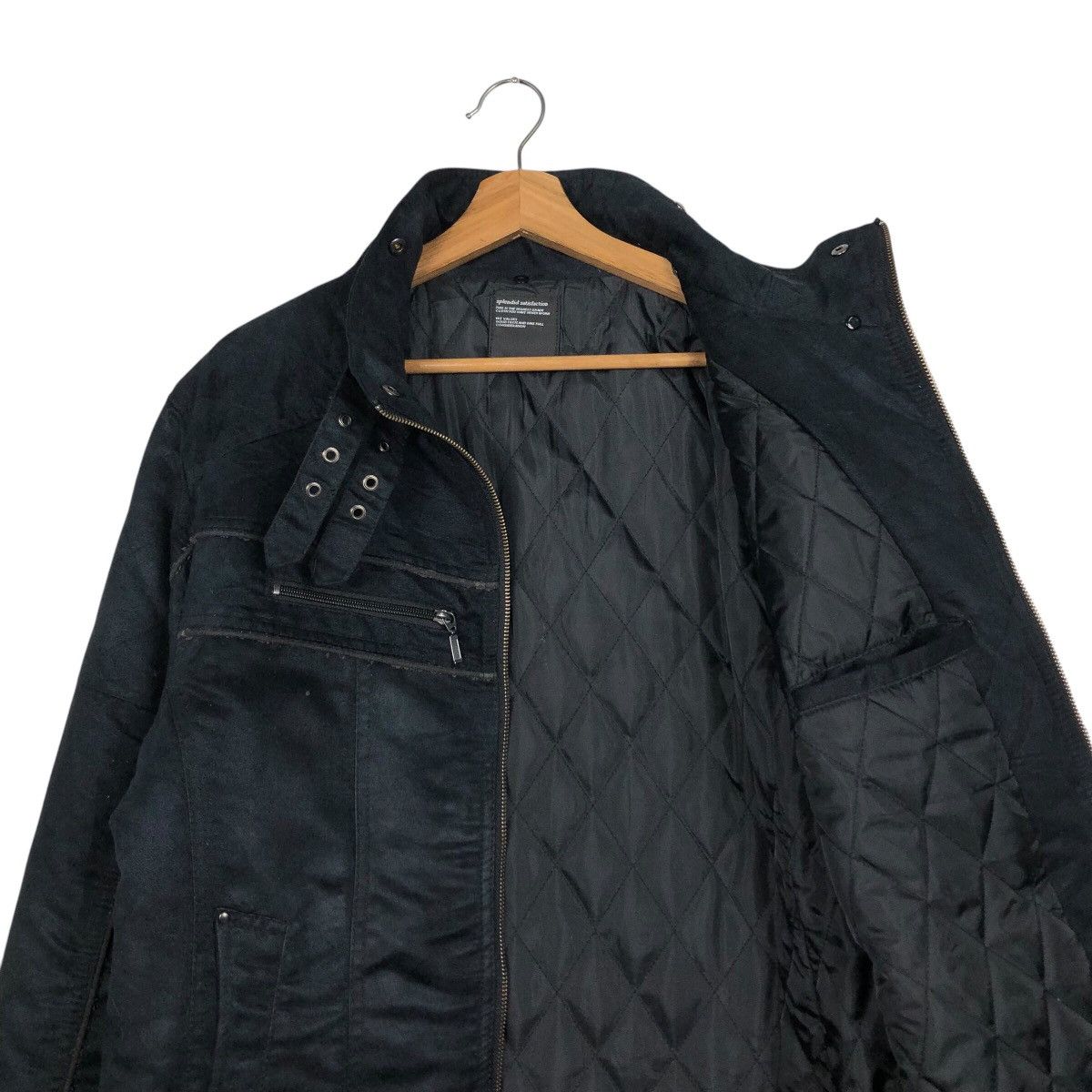 Japanese Brand 📌Vintage Biker Jacket Splendid Satisfaction Fur Bottom Size US L / EU 52-54 / 3 - 13 Thumbnail