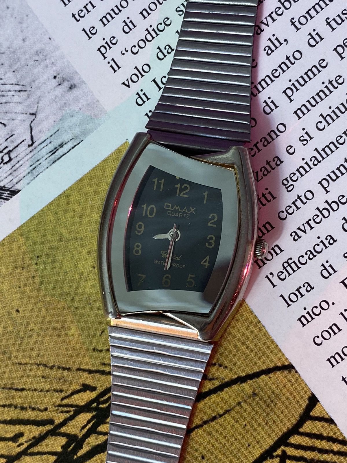 Japanese Brand × Jewelry × Vintage Unique Omax Watch Silver Black Size ONE SIZE - 4 Thumbnail