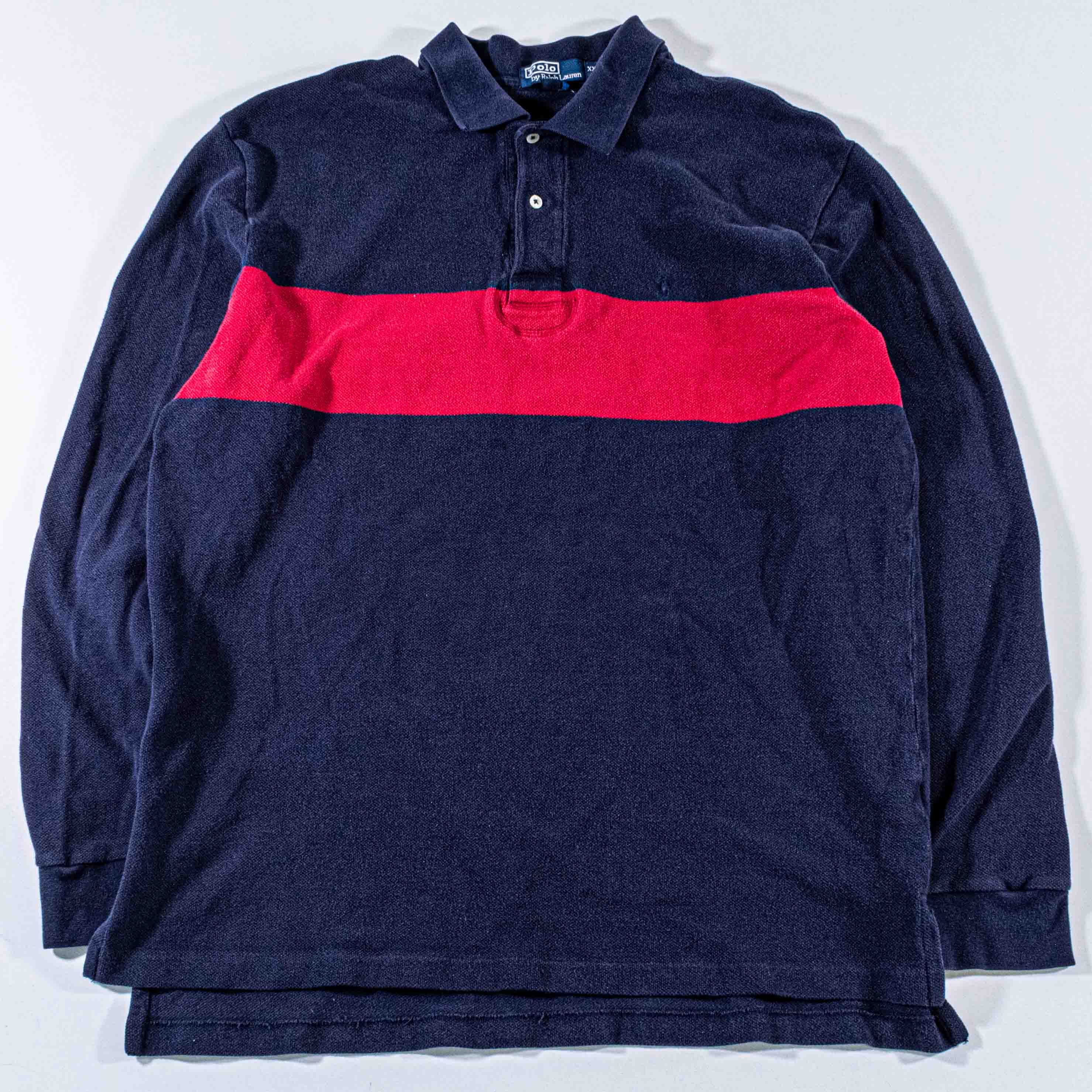 Polo Ralph Lauren Polo Ralph Lauren Rugby Shirt Striped Knit Elbow Patch Size US XXL / EU 58 / 5 - 1 Thumbnail