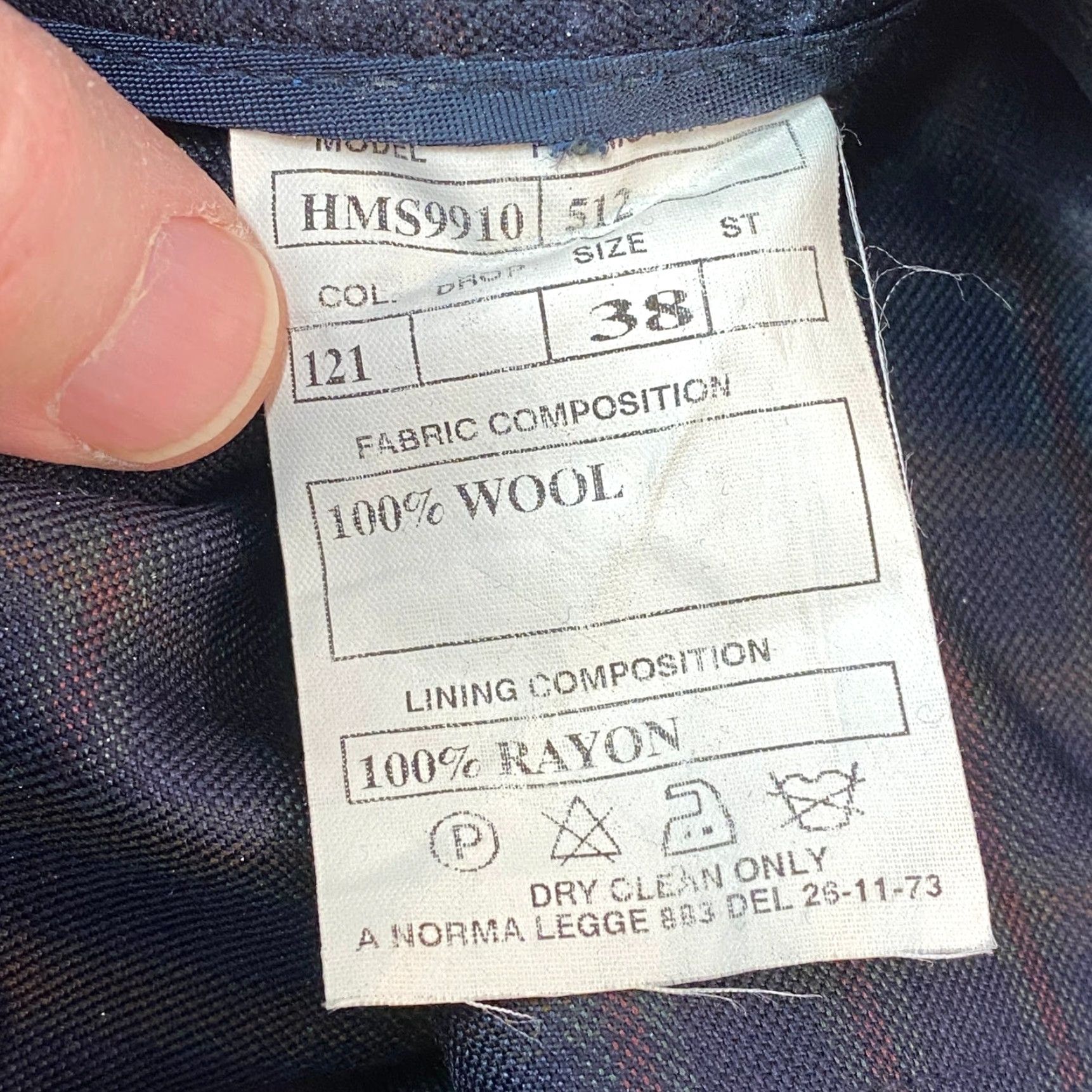 Huntsman VINTAGE Huntsman & Sons Savile Row Wool Dress Trousers Navy Plaid US30 Men Regular 38 Wool Size US 30 / EU 46 - 4 Thumbnail