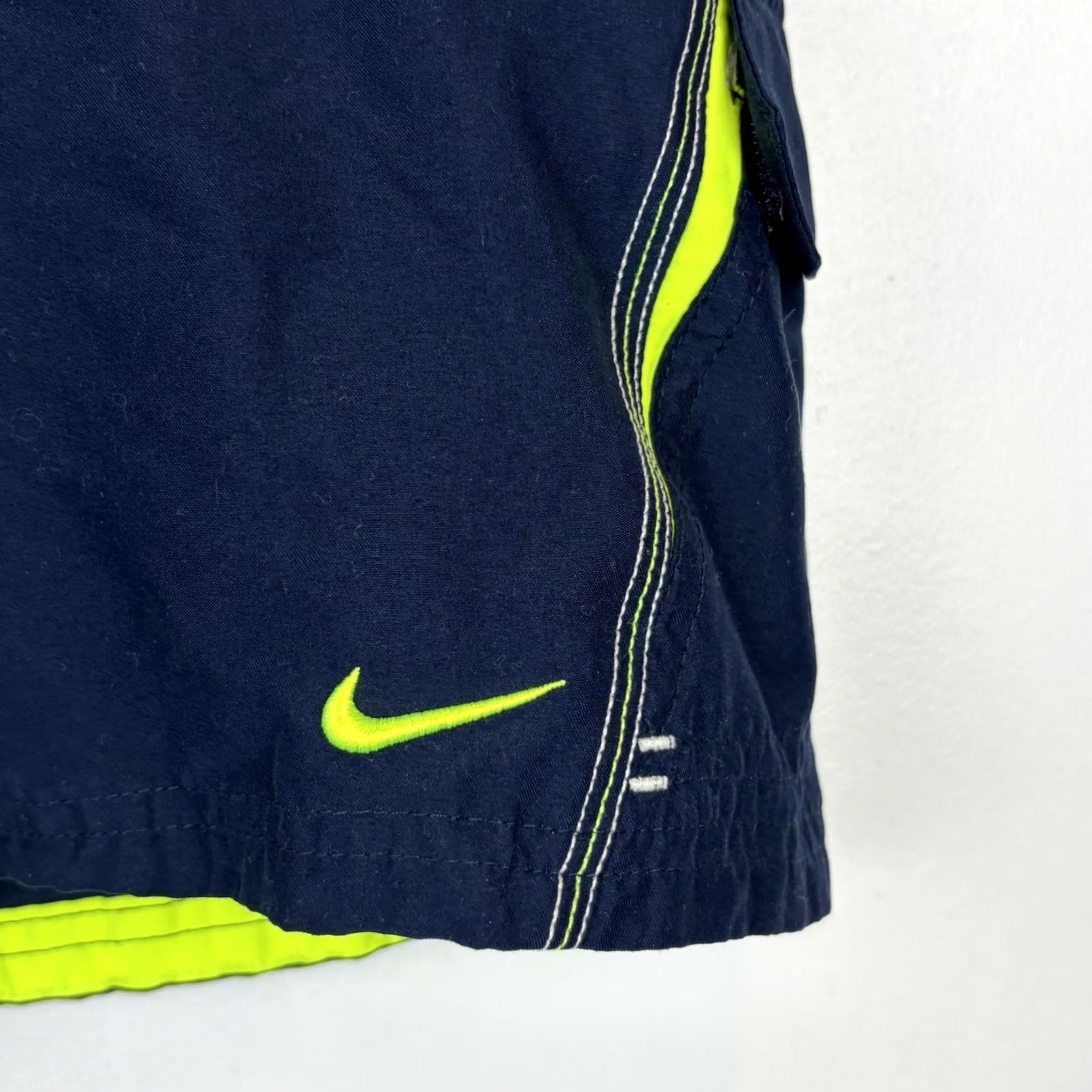 Nike Nike Swim Trunks Bottom XXL Navy Blue Lined Drawstring 90s Beach Mens Size ONE SIZE - 3 Thumbnail