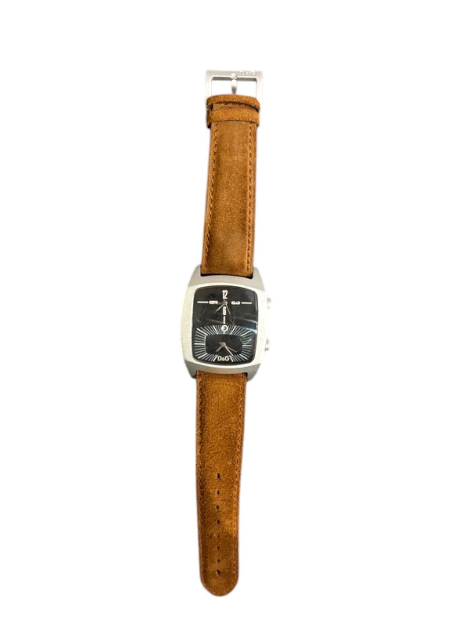 Dolce & Gabbana D&G Time Dual Dial Watch with Leather Strap, Early 2000s Size ONE SIZE - 2 Thumbnail