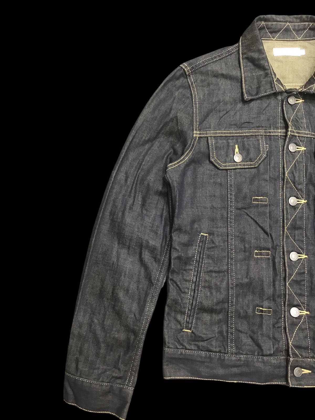 Japanese Brand 💥ARCHIVAL💥EDIFICE MUDWASH DENIM TRUCKER F201 Size US XS / EU 42 / 0 - 5 Thumbnail