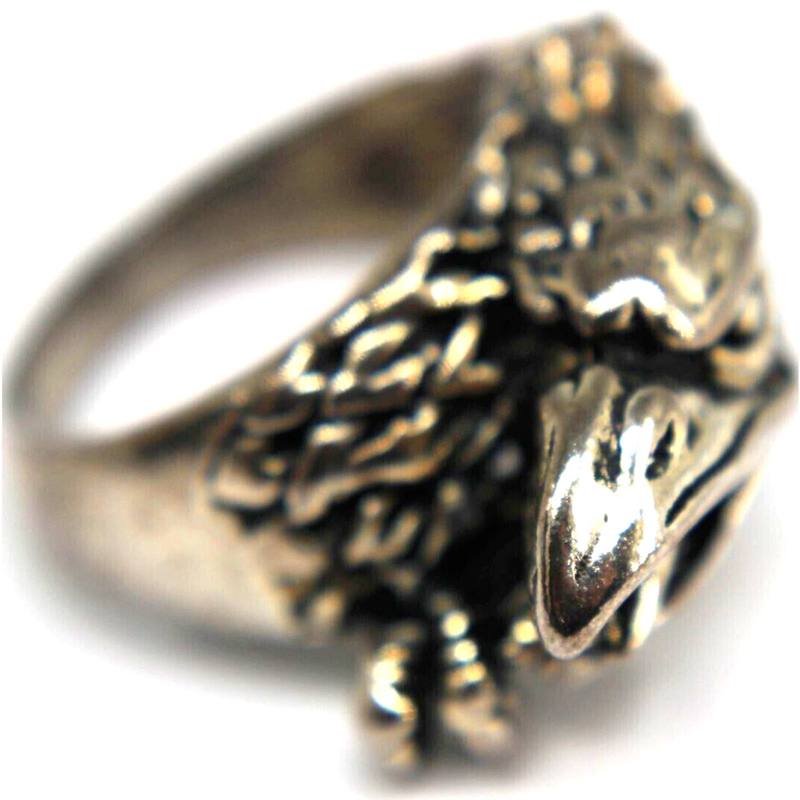 Other Silvertone Eagle Men's Ring • Claws Head Feathers Sz 11 Size ONE SIZE - 3 Thumbnail