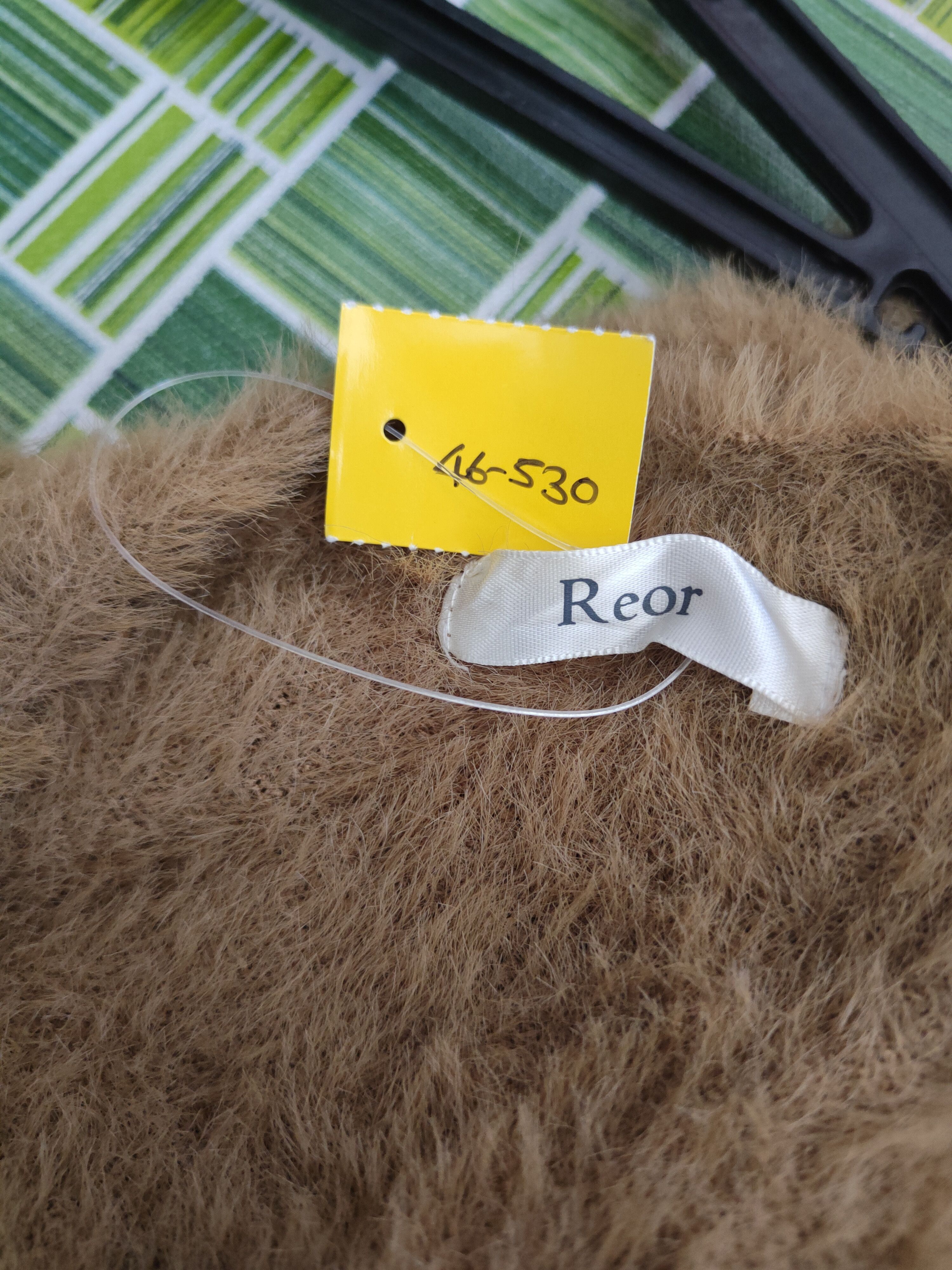 Japanese Brand DL Reor Light Brown faded shaggy Fur Mohair Knitwear #46-530 Size US M / EU 48-50 / 2 - 12 Thumbnail