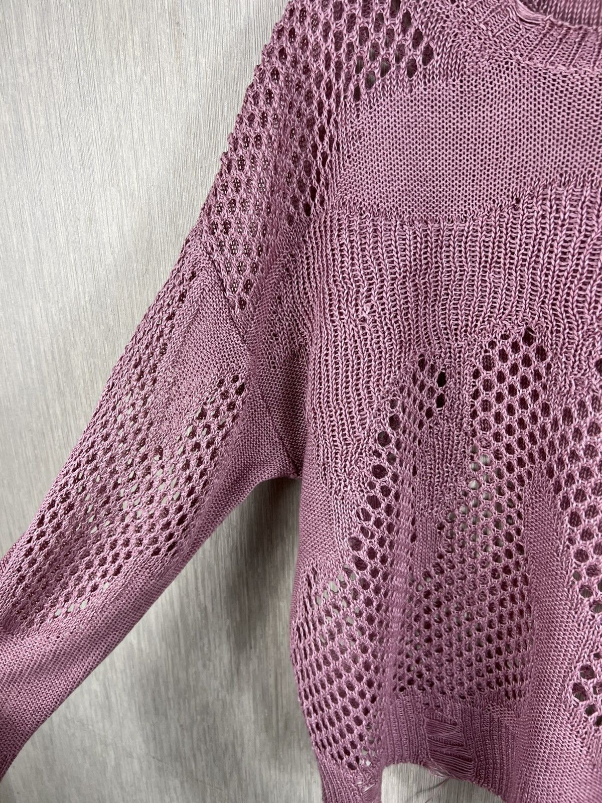 Diesel Diesel distressed open knit thrashed sweater oversize spider Size XS / US 0-2 / IT 36-38 - 8 Thumbnail