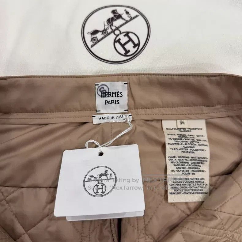 Hermes Hermes Khaki Diamond Zipper Casual Pants Size 42" / US 20 - 3 Thumbnail