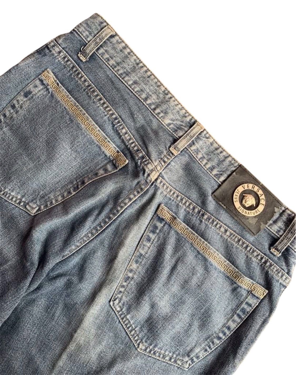 Le Grande Bleu (L.G.B.) × Versace × Versace Jeans Couture Vintage Versace faded Jeans Size US 36 / EU 52 - 4 Thumbnail