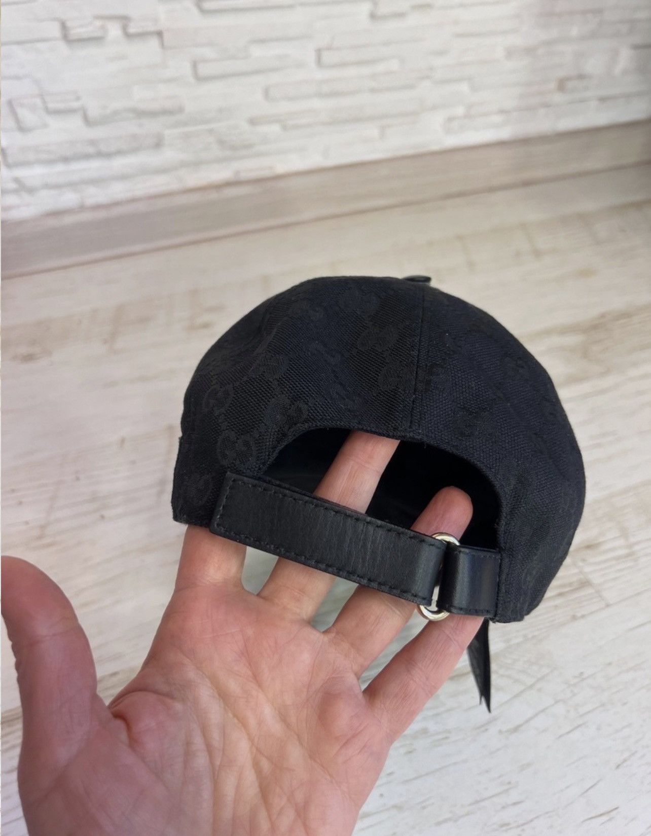Gucci Gucci GG Monogram Cap – Black – XL Size ONE SIZE - 7 Thumbnail
