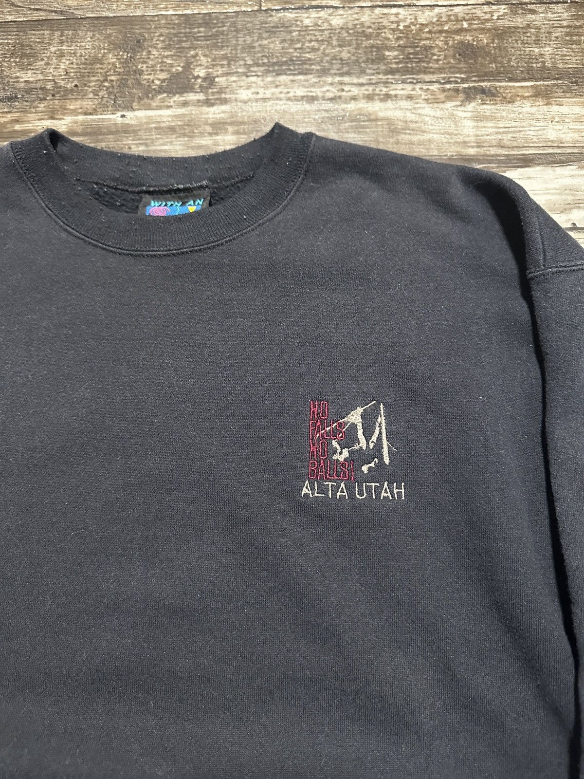Vintage Vintage 90s No Falls No Balls Crewneck Size US XL / EU 56 / 4 - 2 Thumbnail