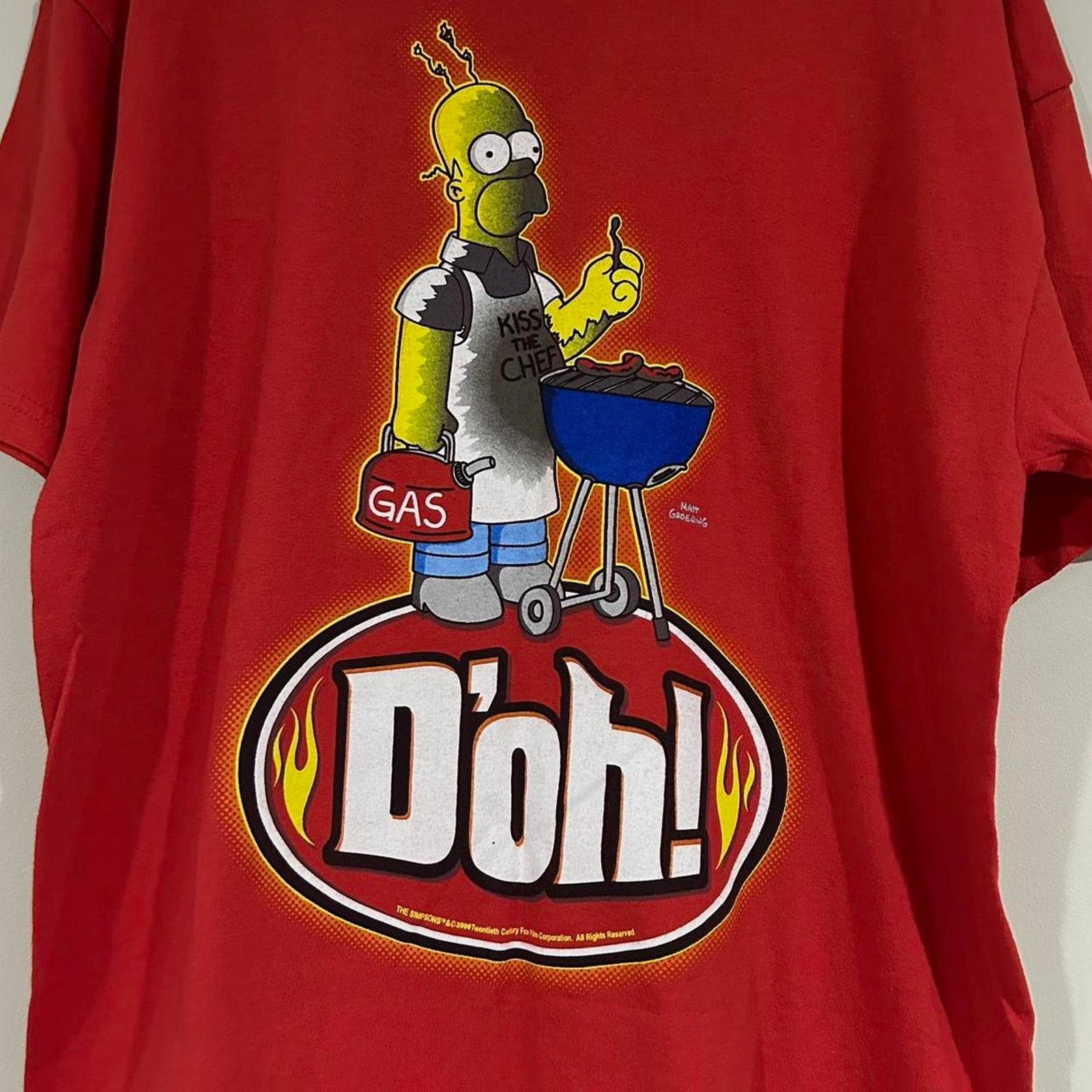 Gildan 2009 Simpson’s Doh Grilling Chef Tee Shirt Size US L / EU 52-54 / 3 - 2 Thumbnail