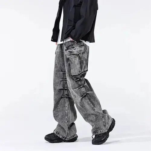 Designer × Japanese Brand × Jean Multi Pocket Vintage Baggy Cargo Jean Size US 34 / EU 50 - 2 Thumbnail