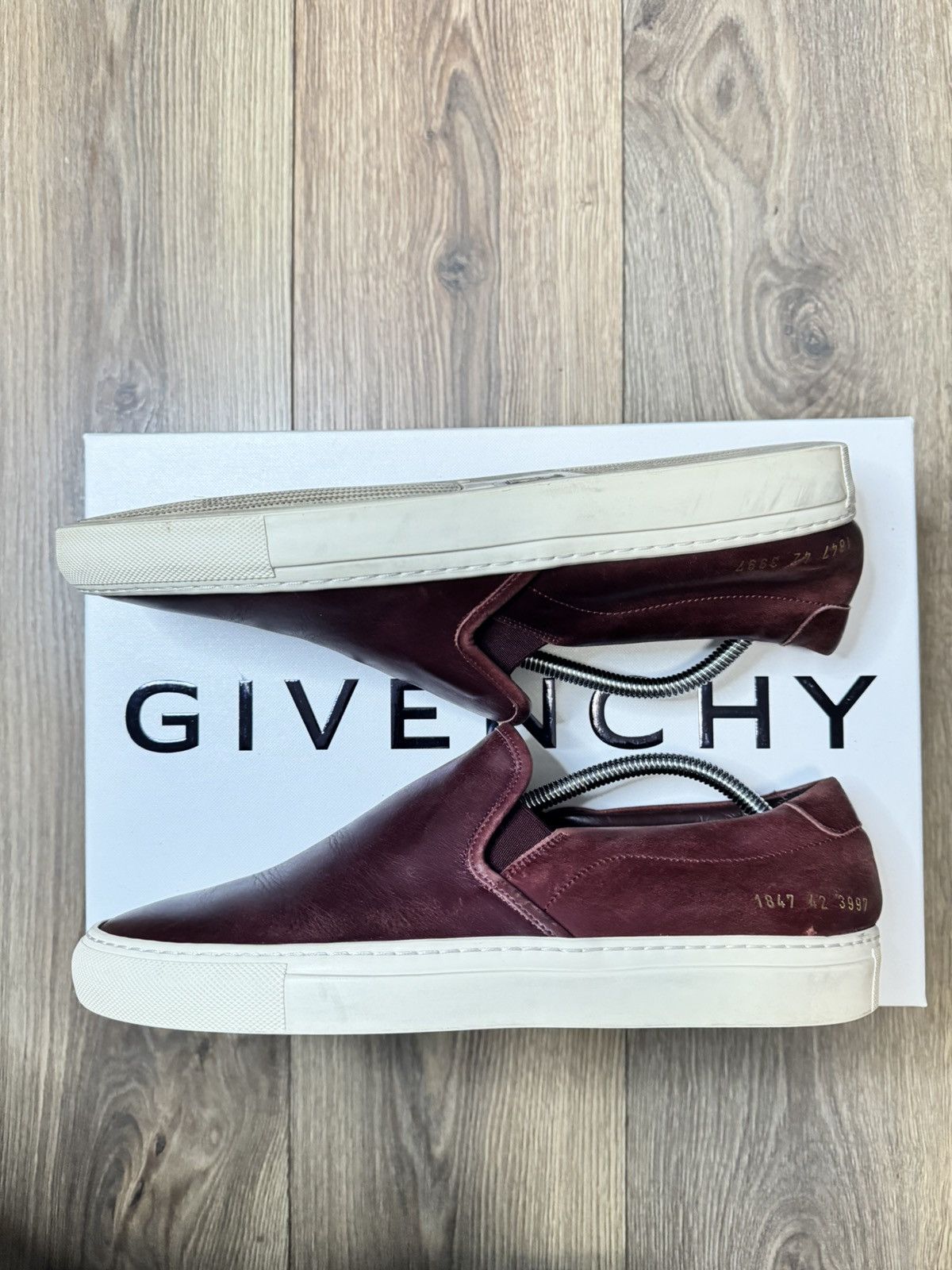Common Projects × Designer Common Projects Slip On Leather Bordeaux Size US 8.5 / EU 41-42 - 4 Thumbnail