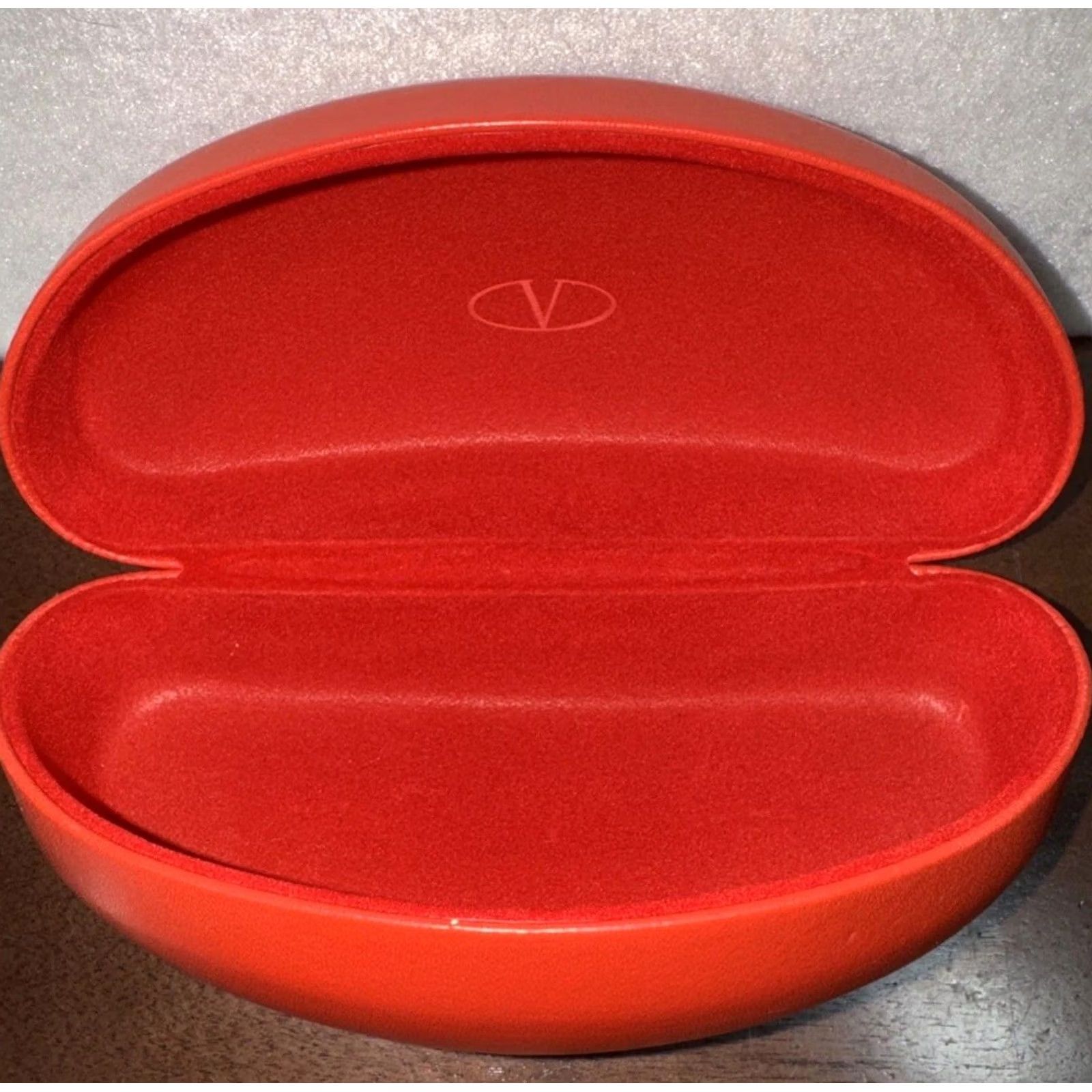 Valentino Red Logo Hard Shell Sunglasses Case Valentino Eyeglasses Sunglasses Red Hardshell Storage Case  main image 4