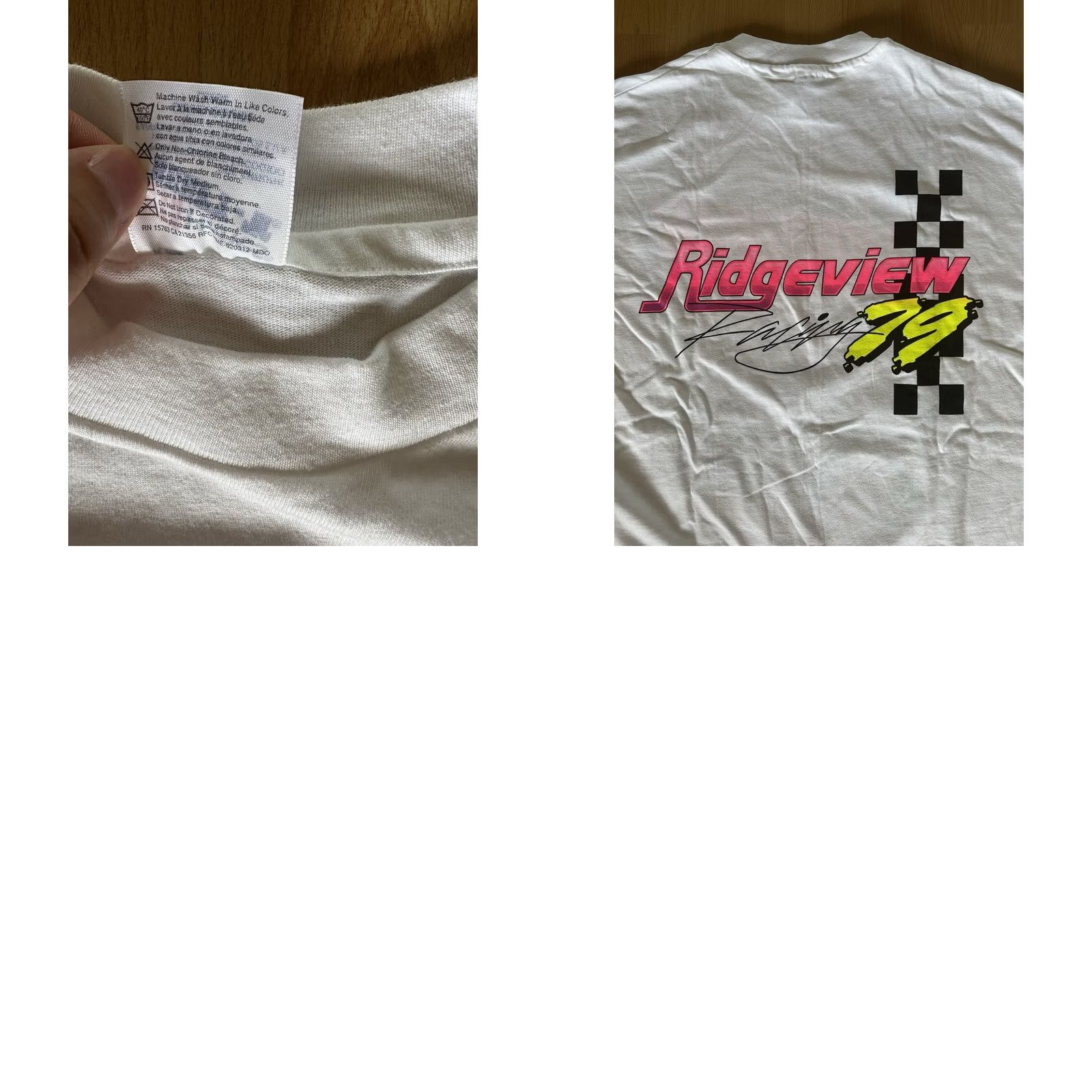 Hanes VINTAGE 90s Roger Horvath Racing Tee Ridgeview 79 Size L Hanes Single Stitch New Shirt Mens White 90s Size US L / EU 52-54 / 3 - 8 Thumbnail