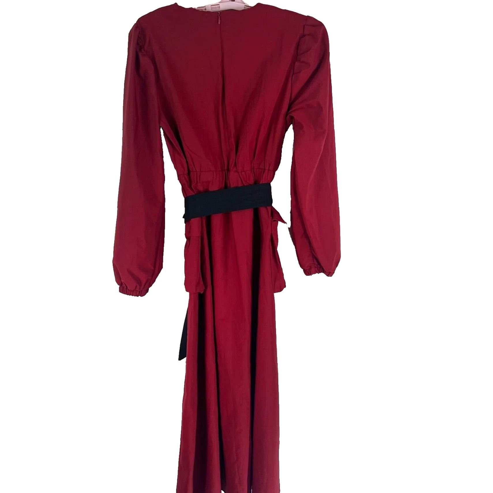 Vintage VINTAGE Sahra ButiK Modest Tie Cotton Long Sleeve Dress Womens M Red Size M / US 6-8 / IT 42-44 - 5 Thumbnail