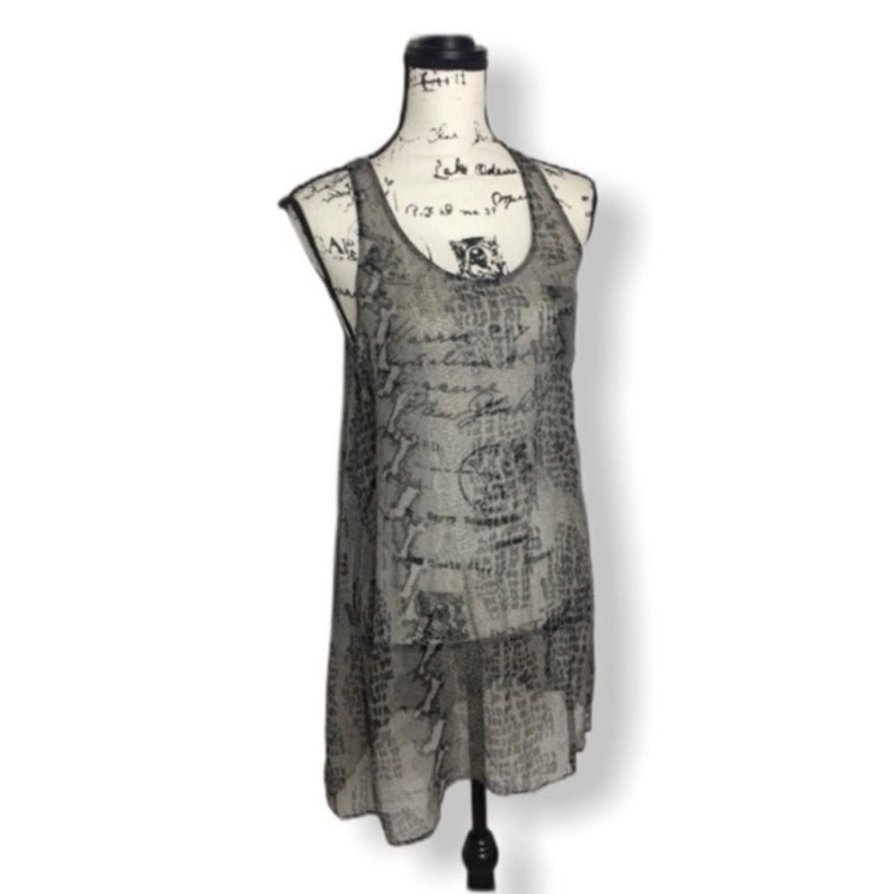 Joie Joie Sheer Animal Print Racerback Tank Top Women’s Size Smal Size S / US 4 / IT 40 - 1 Thumbnail