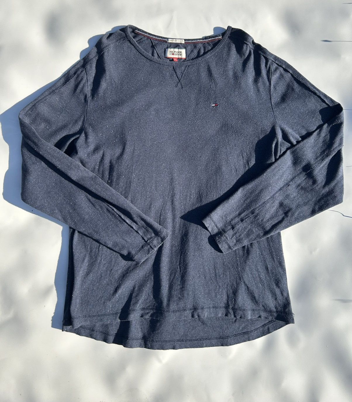 Tommy Hilfiger Hilfiger Denim Basics Sweatshirt Navy Lint Like Texture Size US XL / EU 56 / 4 - 1 Thumbnail