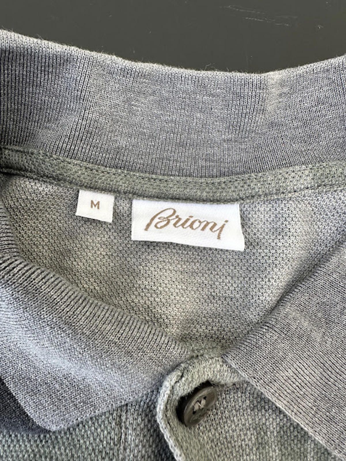 Brioni Brioni Green Gray Knit Polo Shirt M Italy Size US M / EU 48-50 / 2 - 3 Thumbnail