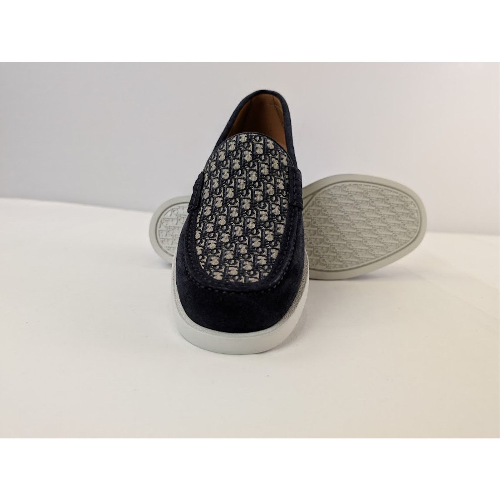 Dior o1rshd1 Granville Clean Smooth Loafer Boots in Blue / Beige Size US 12 / EU 45 - 13 Thumbnail