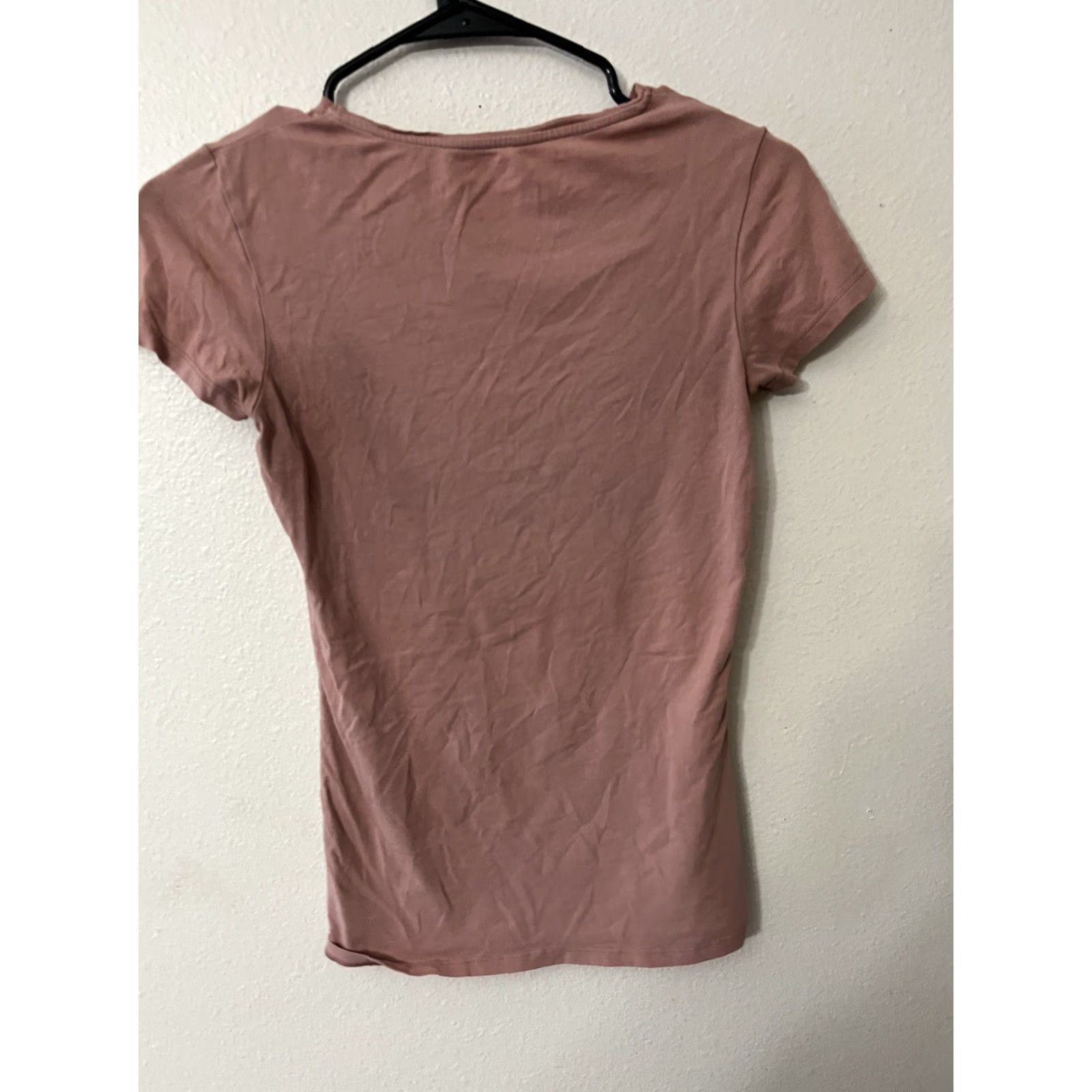 Vintage Atmosphere Women Shirt UK 6 Pink Viscose Cut Out Sweetheart Neckline Size M / US 6-8 / IT 42-44 - 2 Thumbnail