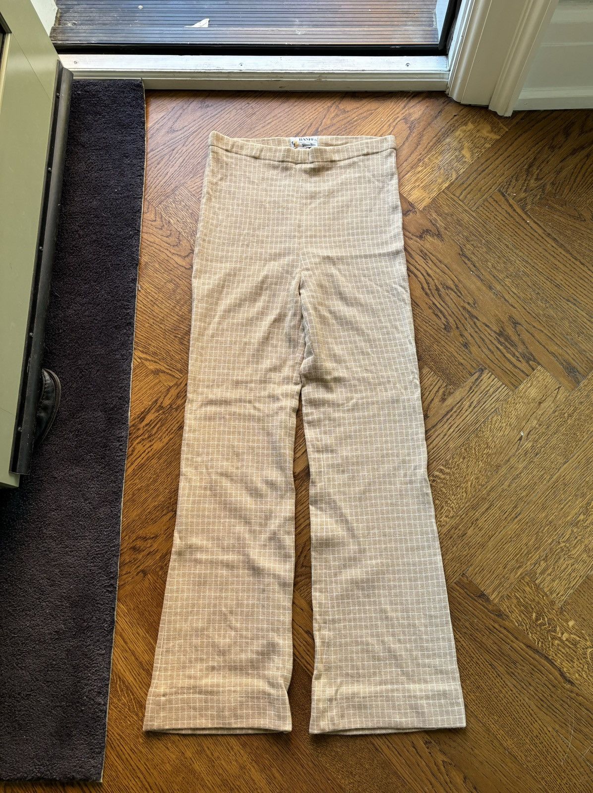 Vintage 1970s Apres Ski Leggings Vintage Wool Pants Plaid Banff 70s Size 32" / US 10 / IT 46 - 12 Thumbnail