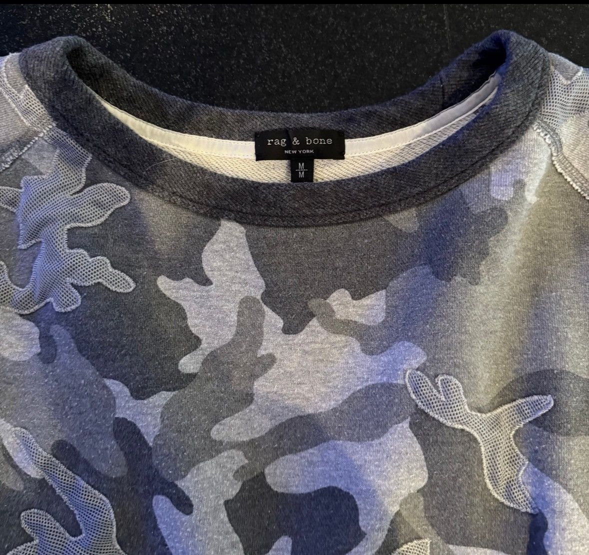 Rag & Bone Rag & Bone Wm Mesh Camouflage Racer Long Sweatshirt, Size M Size M / US 6-8 / IT 42-44 - 2 Thumbnail