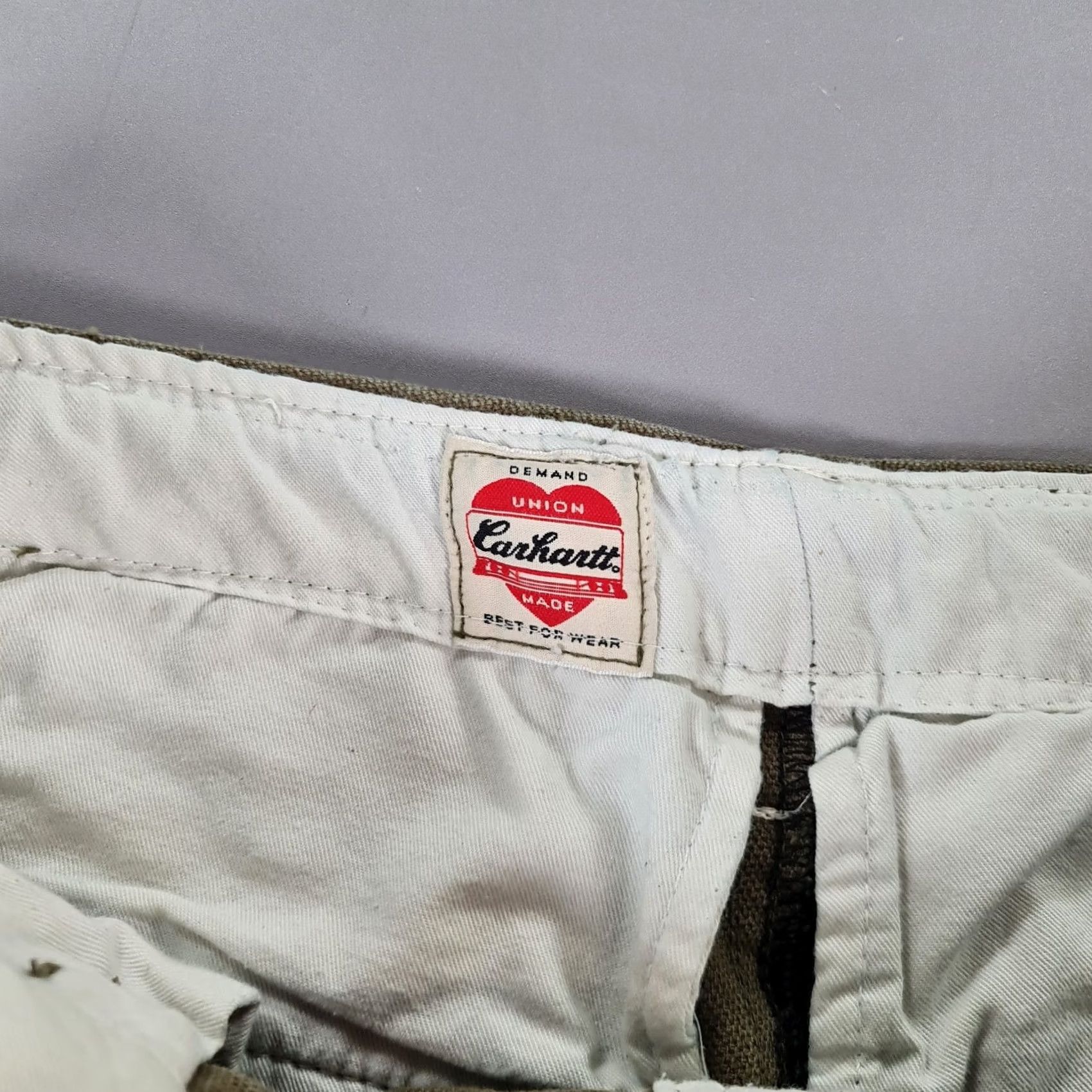 Carhartt Carhartt Mens Trousers Khaki Green W34 L32 Relaxed Straight Workwear Pant Size US 34 / EU 50 - 4 Thumbnail