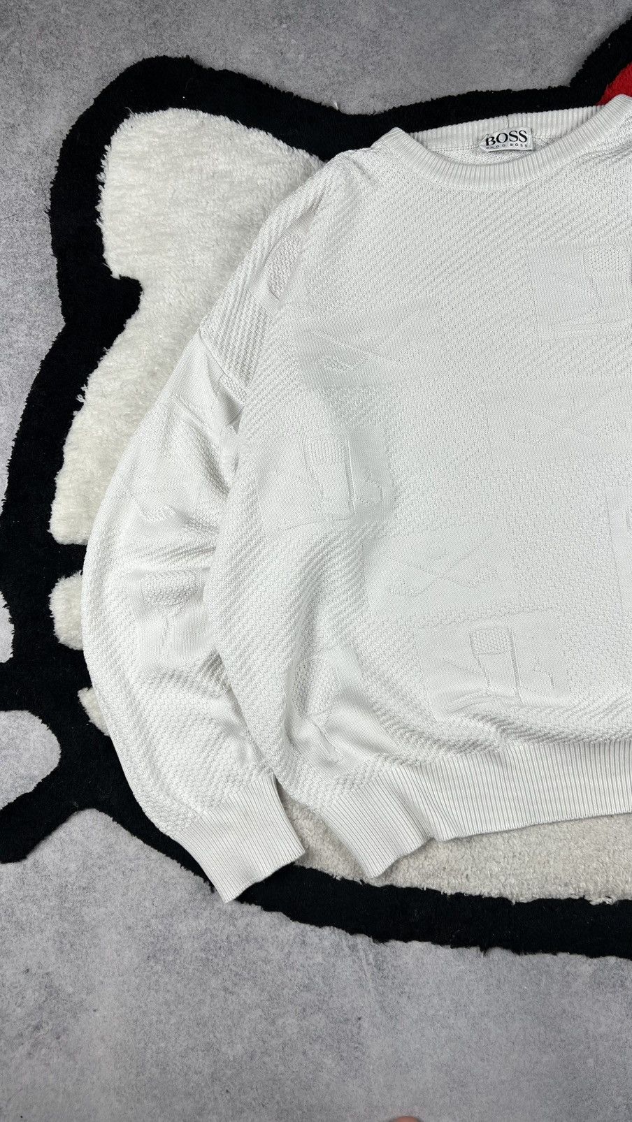 Hugo Boss Vintage Hugo Boss Rare Pattern Knit Old Money Sweater Size US XL / EU 56 / 4 - 2 Thumbnail