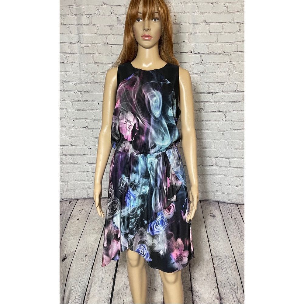 Amanda Uprichard New Amanda Uprichard Silk Floral Watercolor Sleeveless Dres Size L / US 10 / IT 46 - 2 Thumbnail