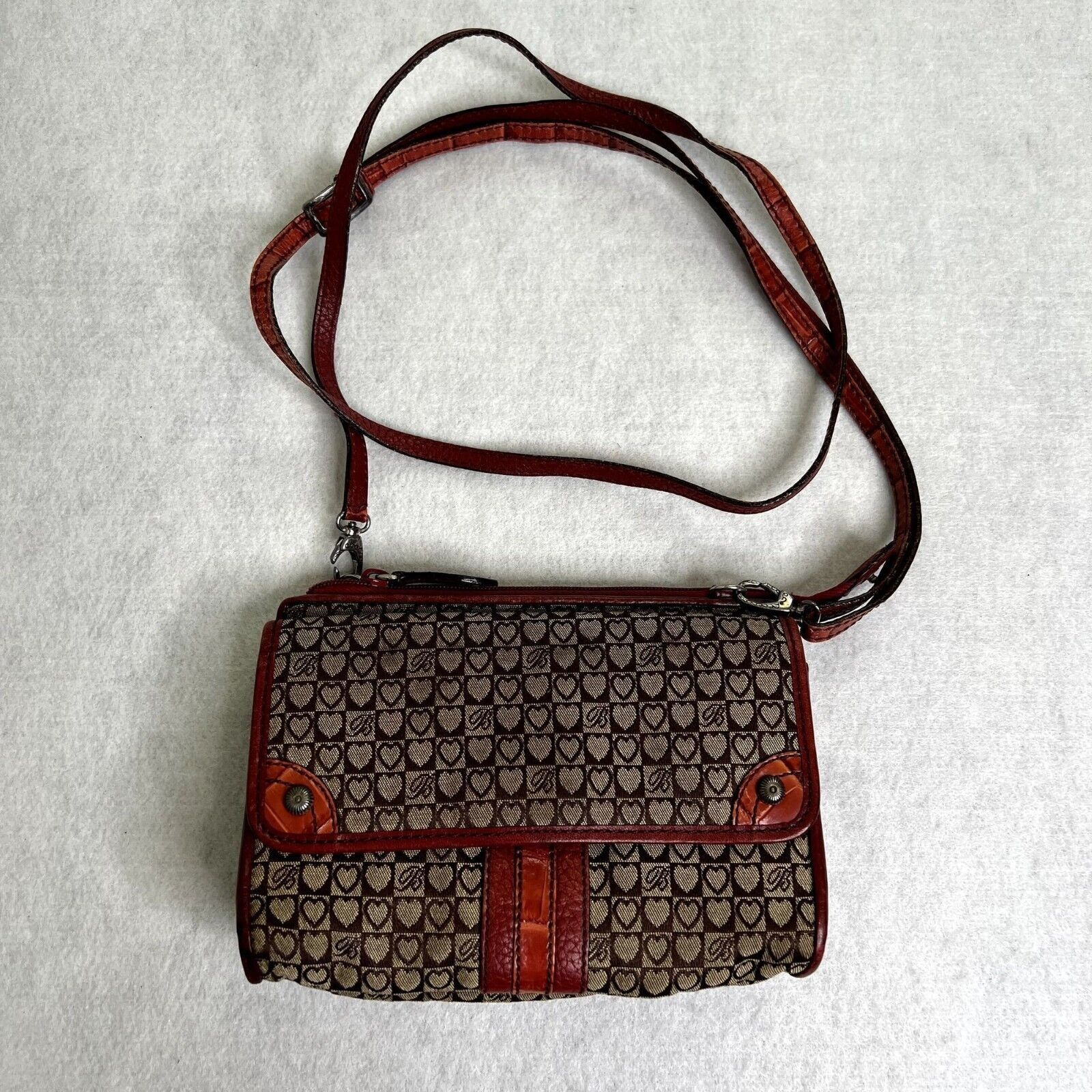 Brighton Brighton Red Patterned Crossbody Purse Size ONE SIZE - 1 Thumbnail