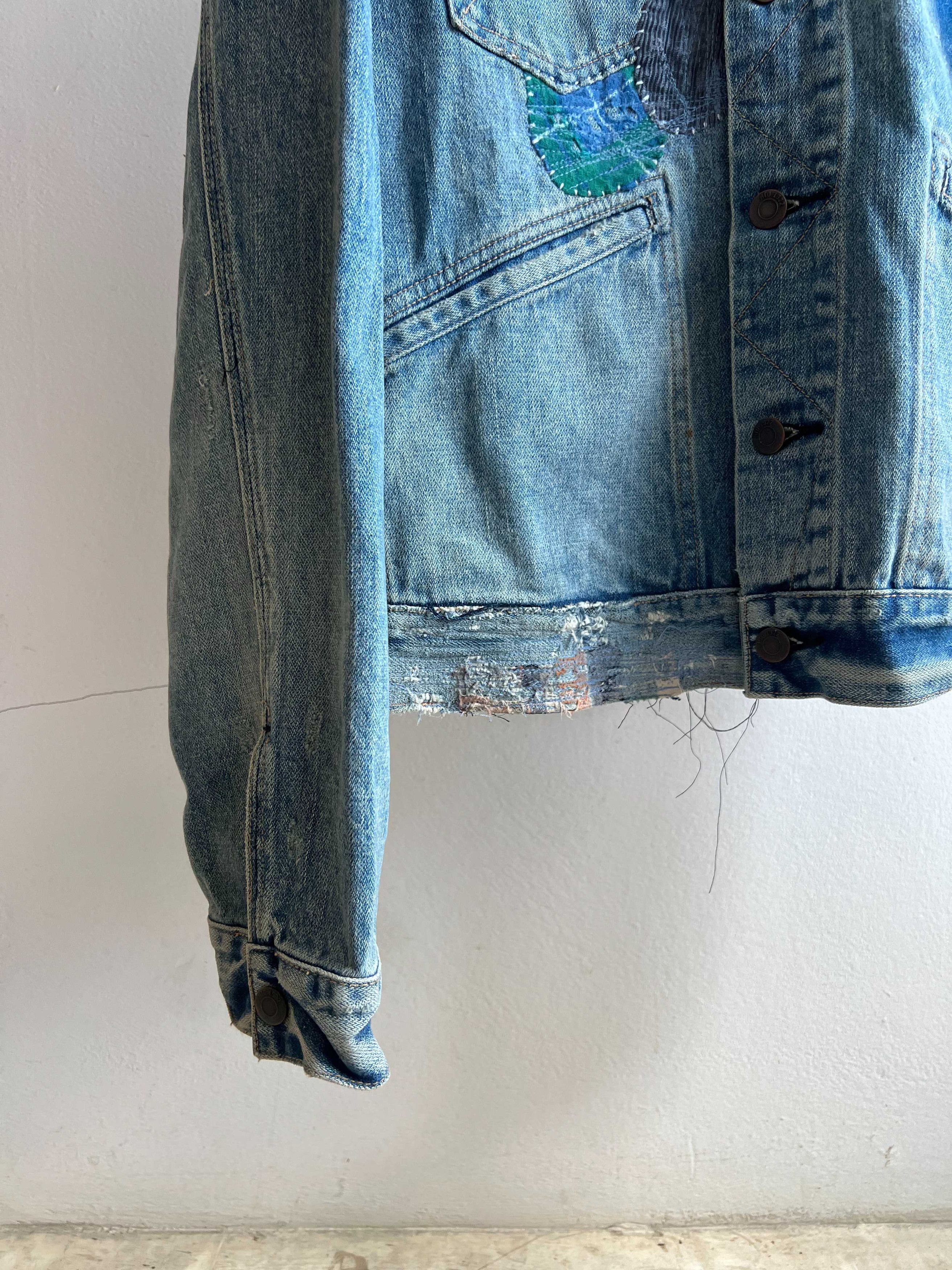 Vintage BORO/PATCHWORK DENIM JACKET DISTRESSED Size US S / EU 44-46 / 1 - 6 Thumbnail