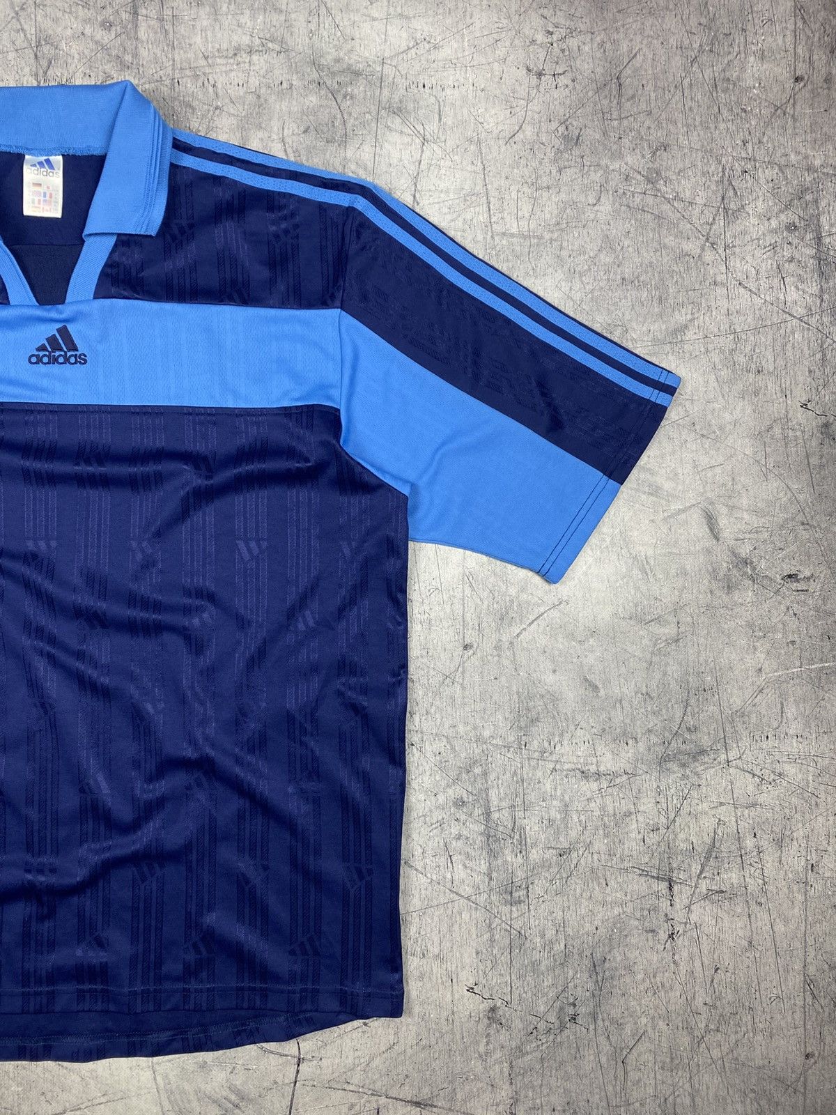 Adidas Vintage Adidas Soccer Jersey Blue Made in Portugal Size US XL / EU 56 / 4 - 4 Thumbnail