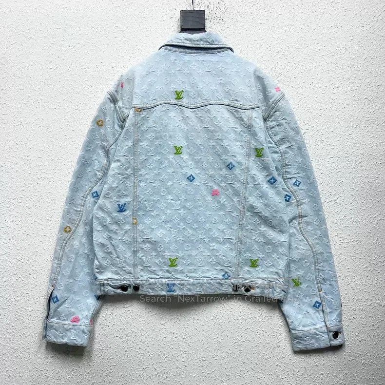 Louis Vuitton Louis Vuitton Tyler Full Print Denim Jacket Size US M / EU 48-50 / 2 - 2 Thumbnail