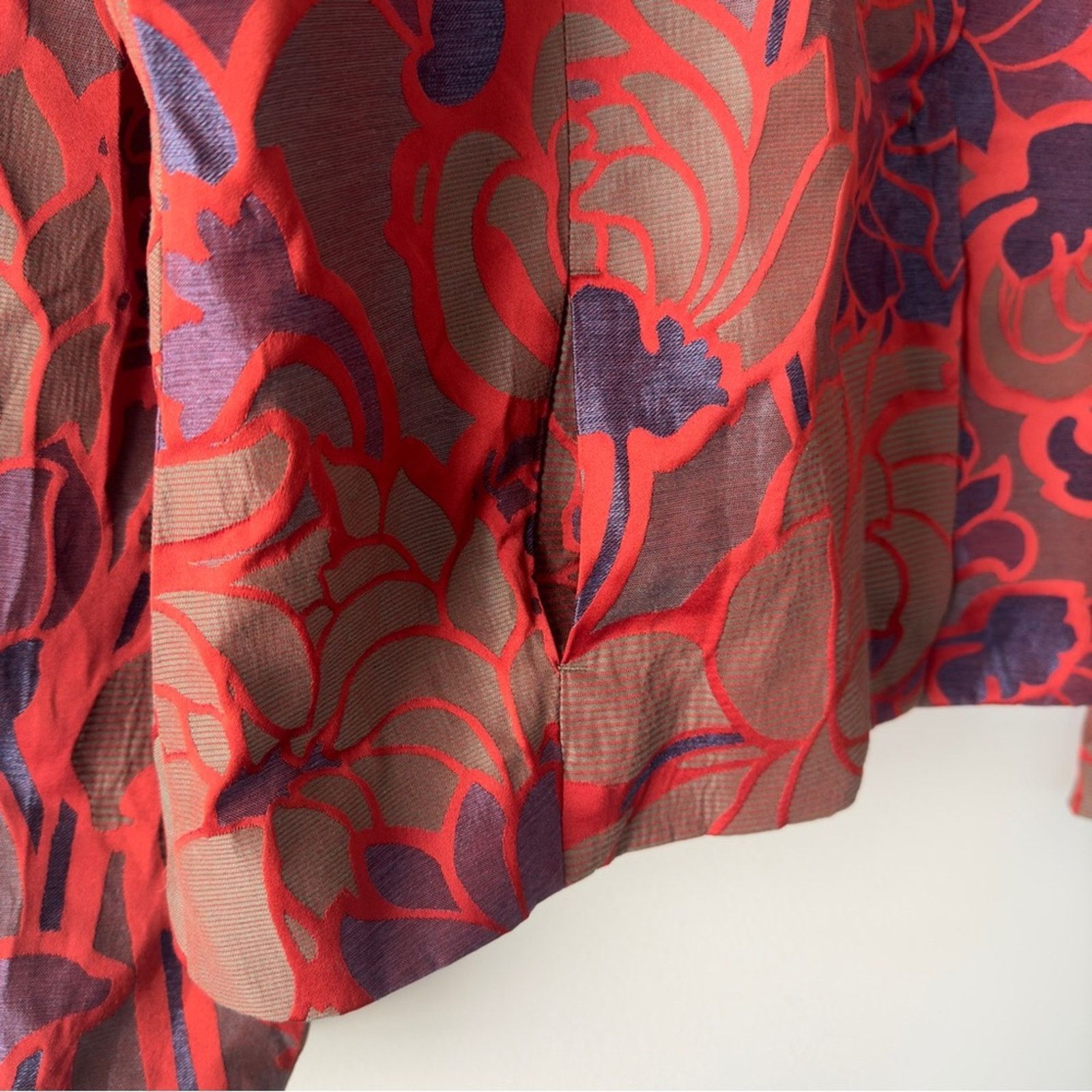 Piazza Sempione Piazza Sempione made in Italy floral Jacquard blazer jacket Size XL / US 12-14 / IT 48-50 - 5 Thumbnail