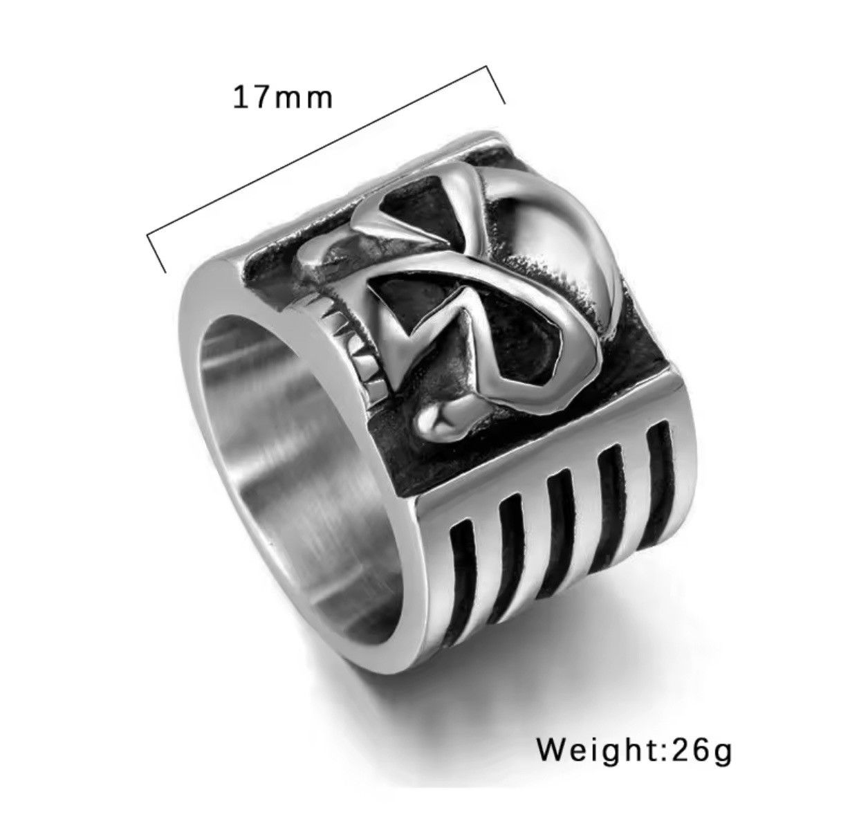 Vintage Vintage Stainless Steel Ghost Skull Ring Size ONE SIZE - 5 Thumbnail