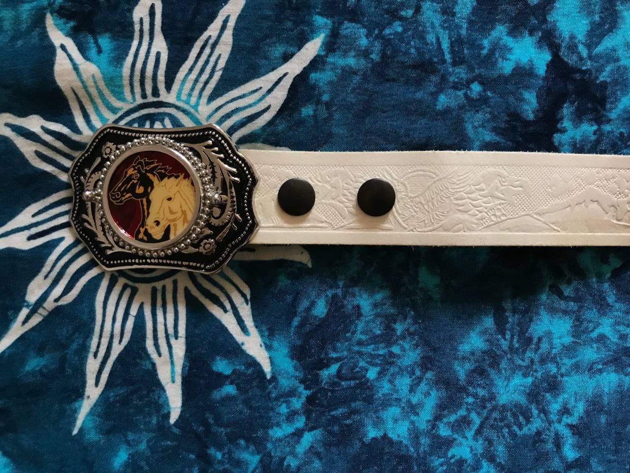 Vintage Y2K Vintage Leather rodeo Cowboy belts made in USA Size 26 - 20 Thumbnail