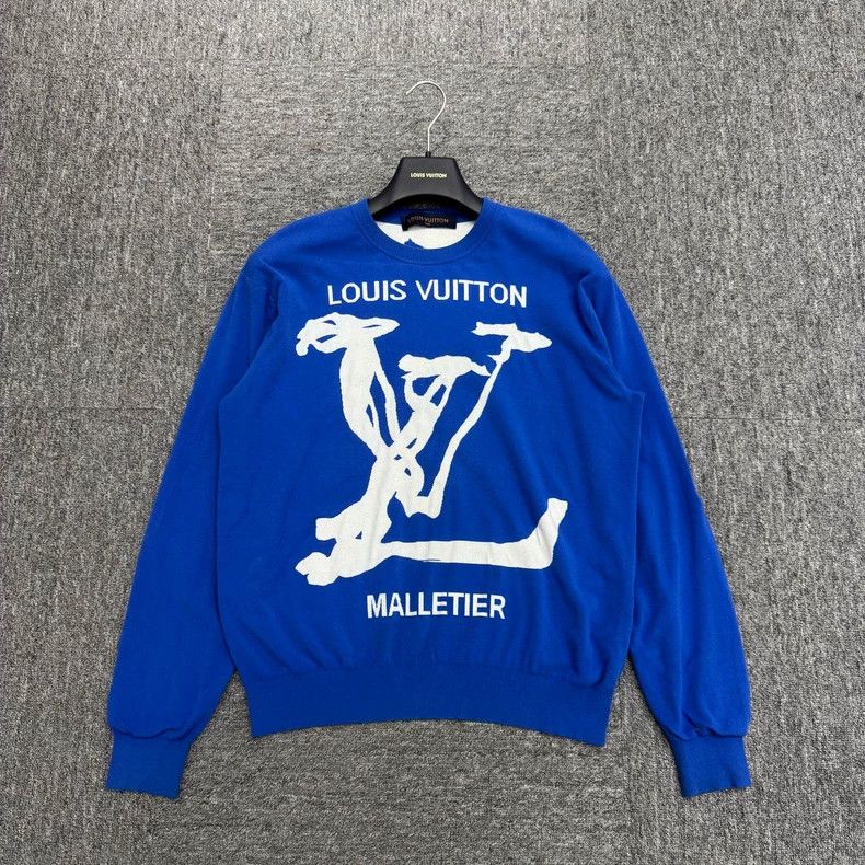 Louis Vuitton Blue Graffiti Logo Sweatshirt