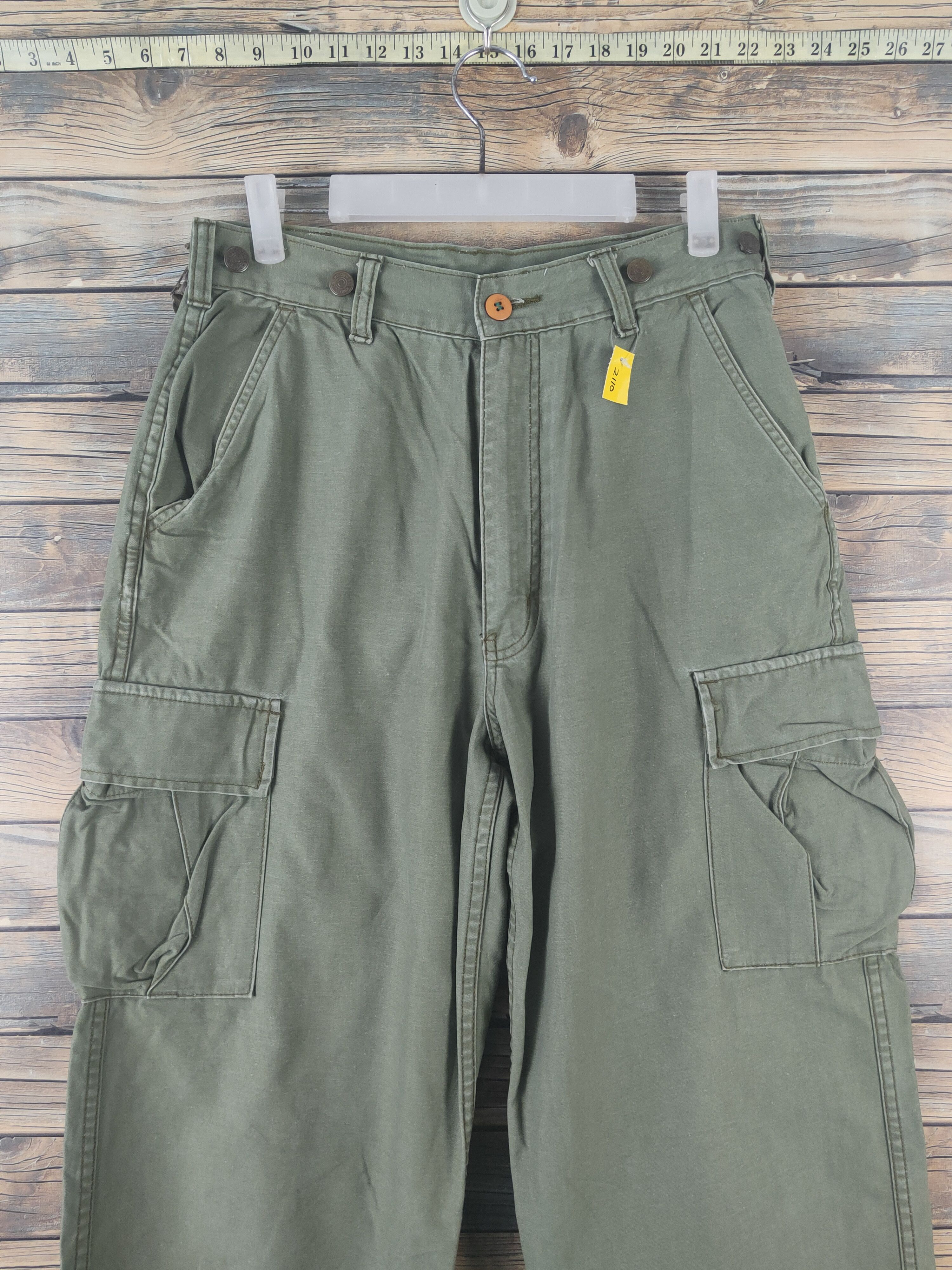 Japanese Brand DL Japanese Brand Green Multipocket Cargo Pants #2110 Size US 30 / EU 46 - 2 Thumbnail