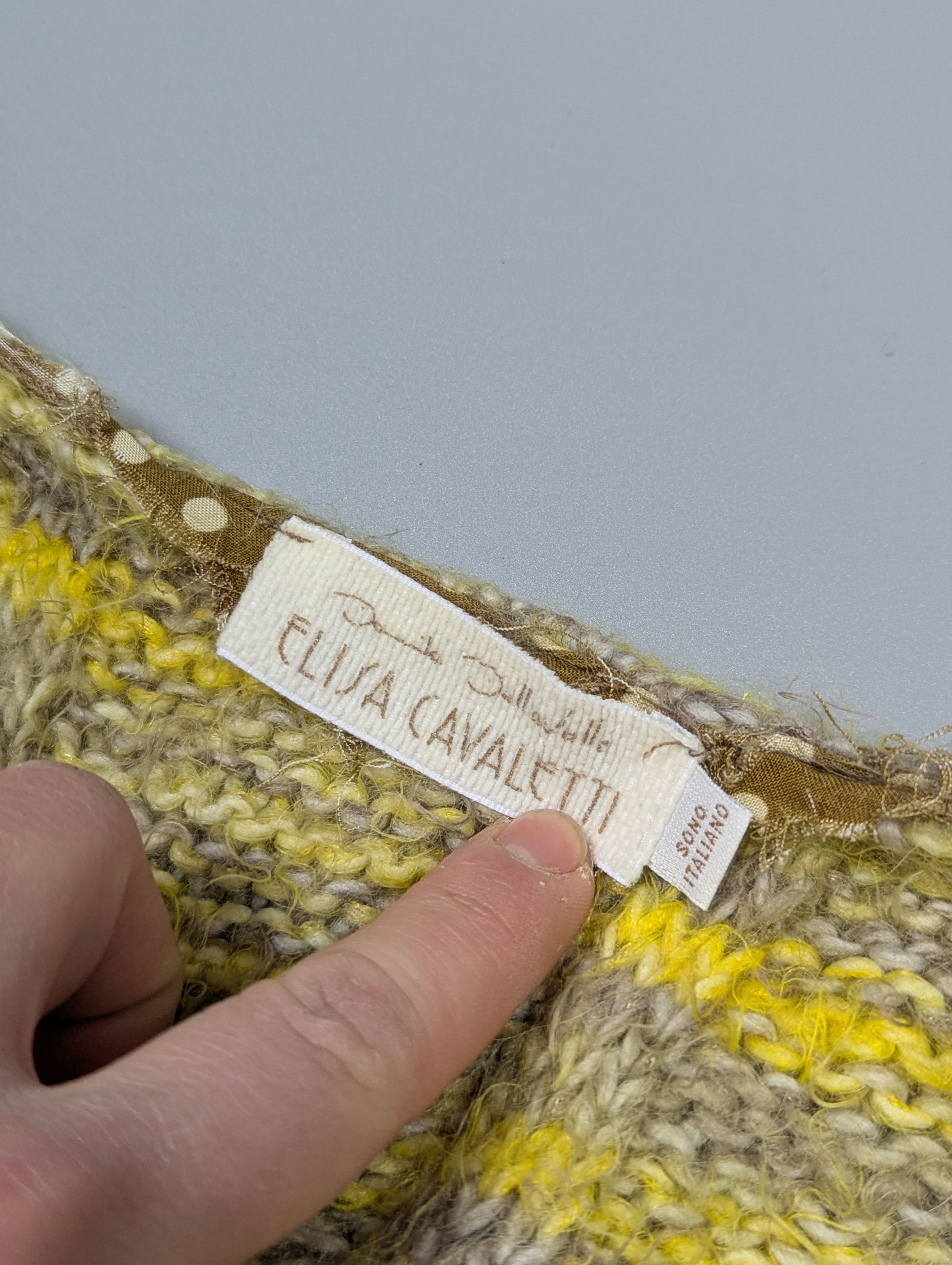 Elisa Cavaletti ELISA CAVALETTI VTG Archive Y2K Cropped Oversize Cardigan Size L / US 10 / IT 46 - 8 Thumbnail