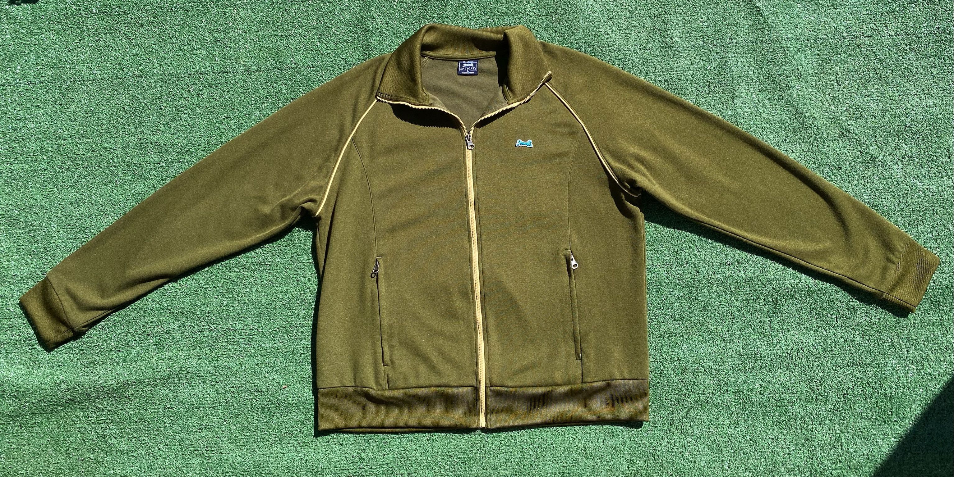 Le TIGRE Le Tigre Olive Green Blue Tiger Full Zip Track Jacket Large Size US L / EU 52-54 / 3 - 2 Thumbnail