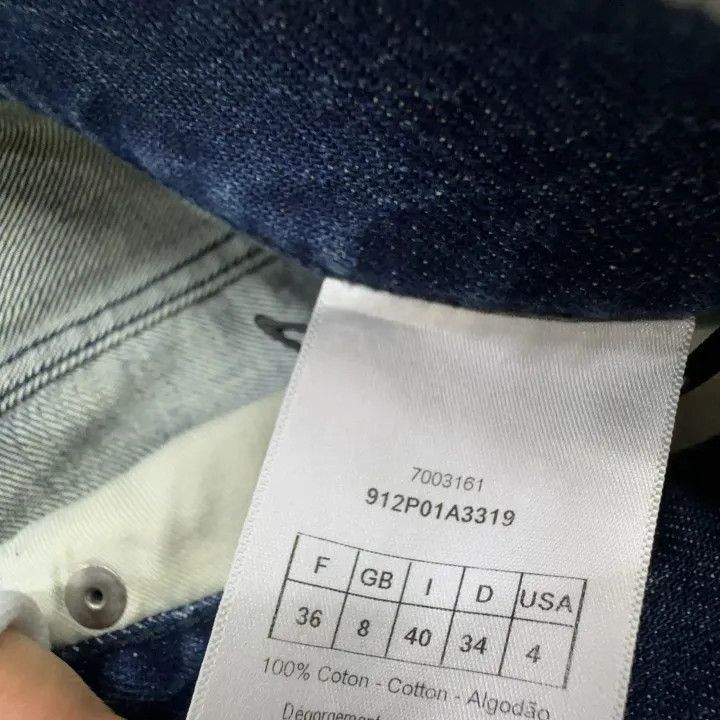 Dior Dior Women's Straight Denim Pants with Logo Detail 0079-250 Size 35" - 5 Thumbnail