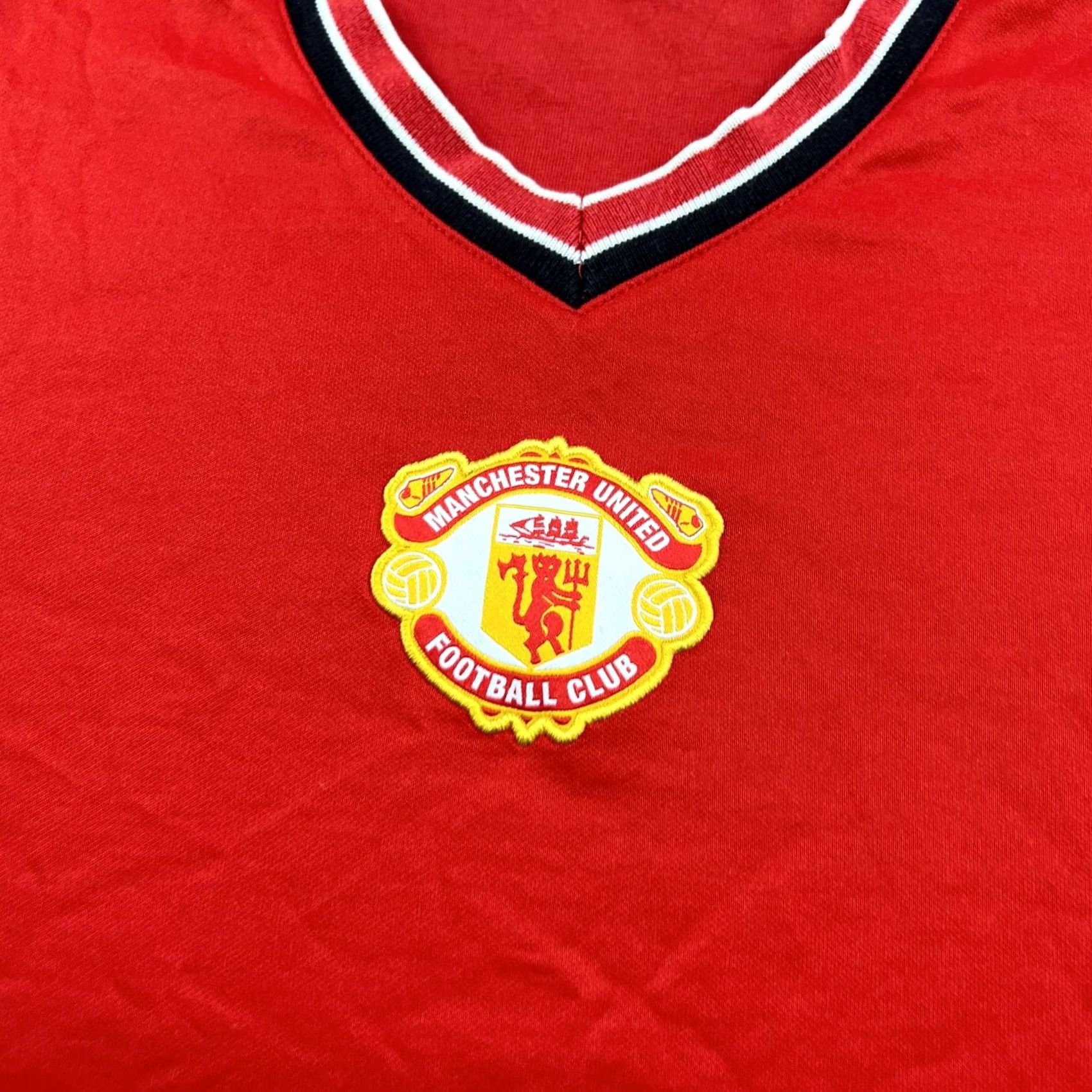 Adidas VINTAGE adidas Shirt Mens L Red Manchester United Home Retro Tee Football Size US L / EU 52-54 / 3 - 3 Thumbnail