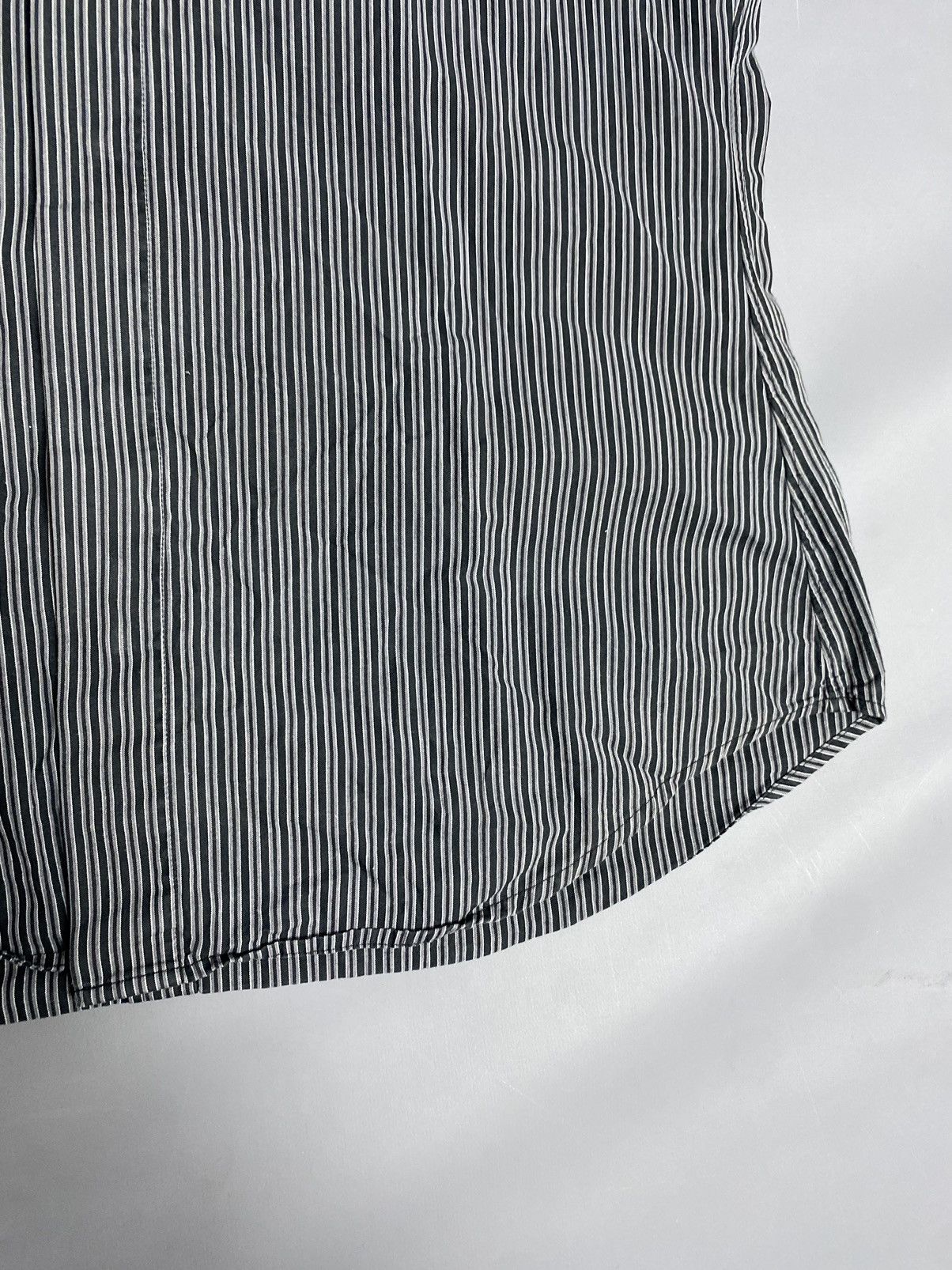 Thierry Mugler Vintage Thierry Mugler Striped Slim Snap Button Shirt Sz 40 Size US M / EU 48-50 / 2 - 8 Thumbnail
