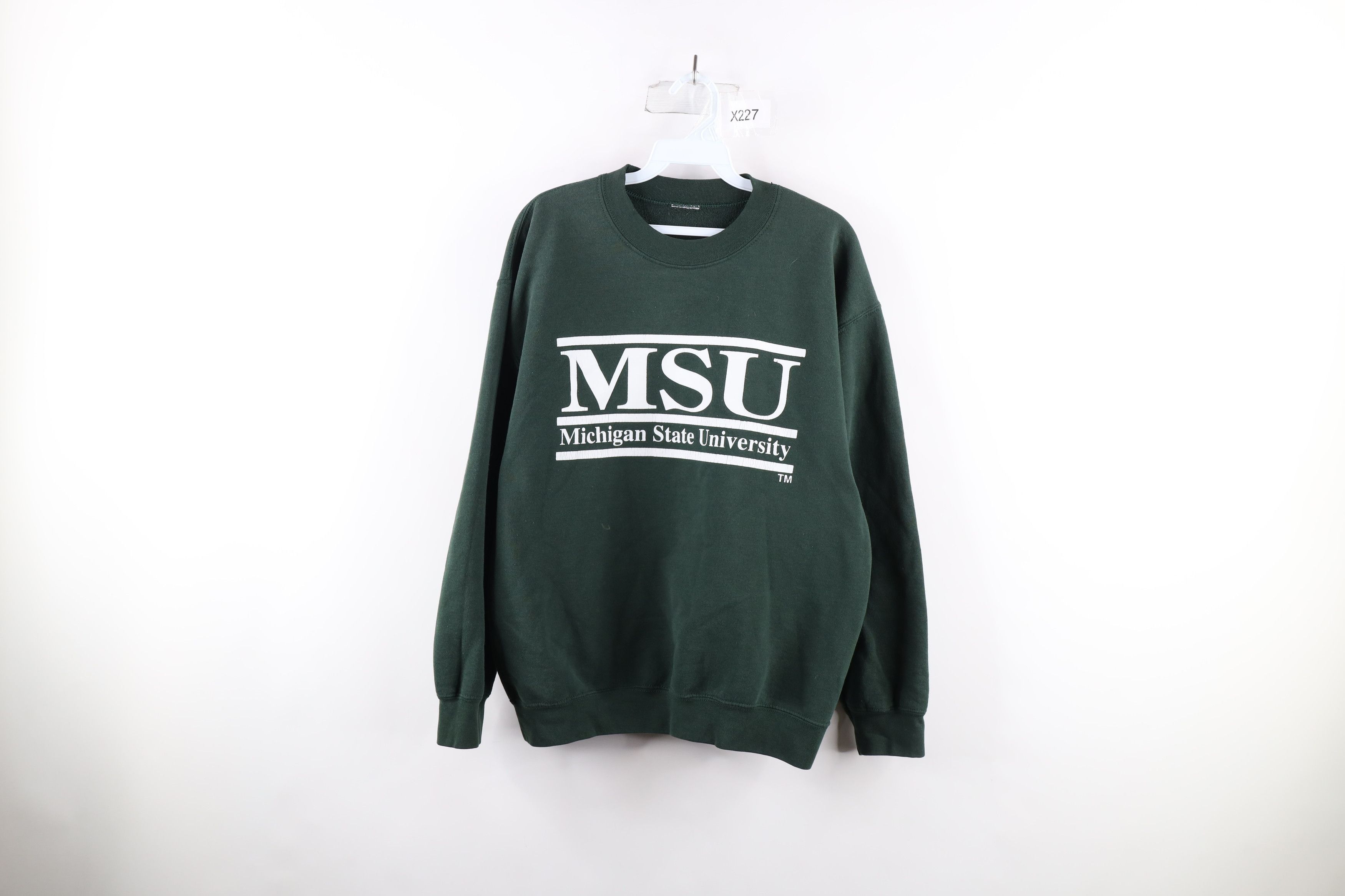 Vintage 90s Out Michigan State University Sweatshirt Green Tops