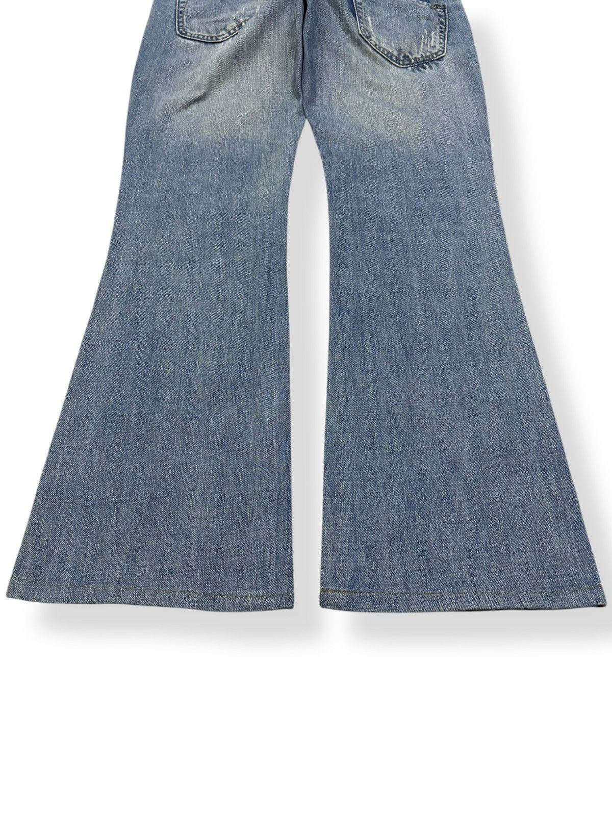 Kapital Vtg Japanese Brand Ia:rl Patchwork Flare Distressed Jeans Size 30" / US 8 / IT 44 - 10 Thumbnail