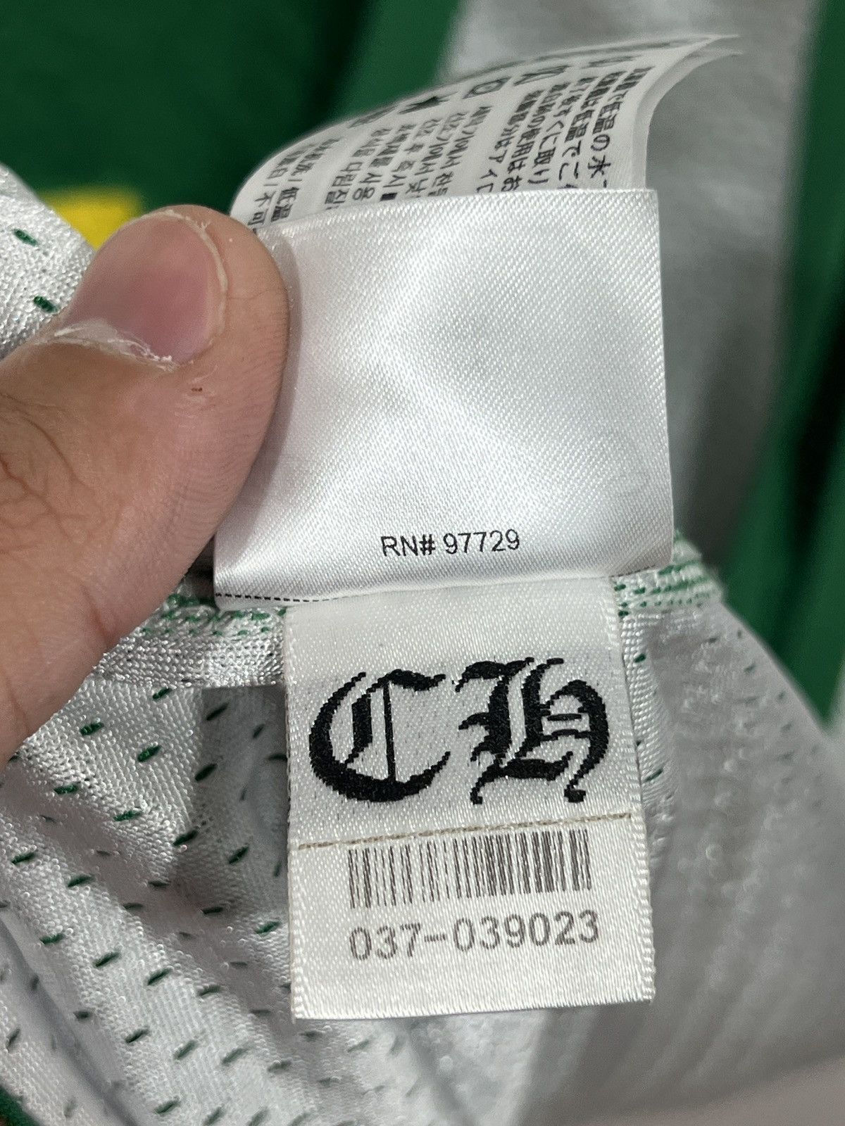 Chrome Hearts Chrome Hearts Basketball Green/Yellow Jersey Size US M / EU 48-50 / 2 - 16 Thumbnail