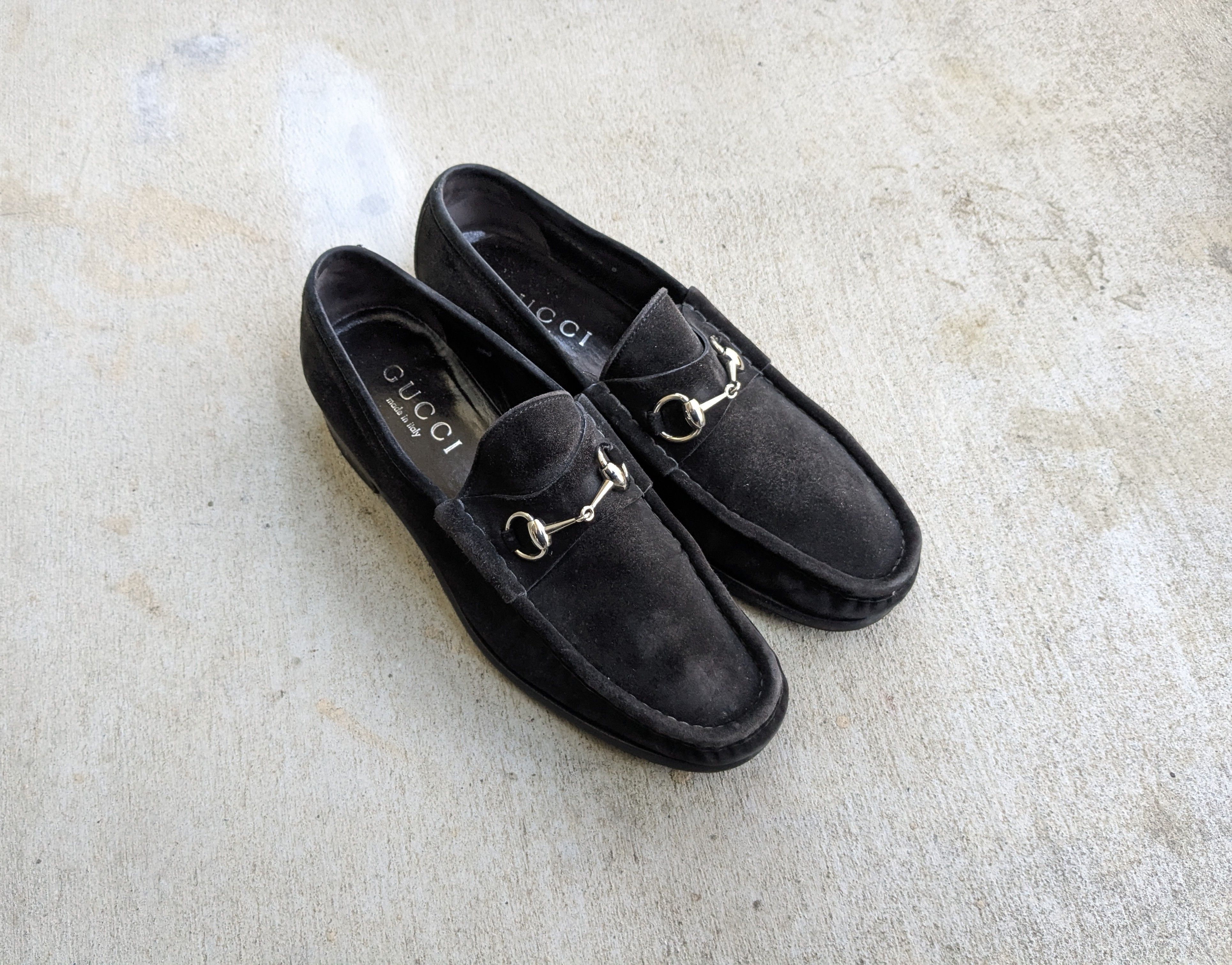 Gucci Gucci Horsebit Loafers Black Suede 10 D Italy Slip On Size US 10 / EU 43 - 1 Thumbnail