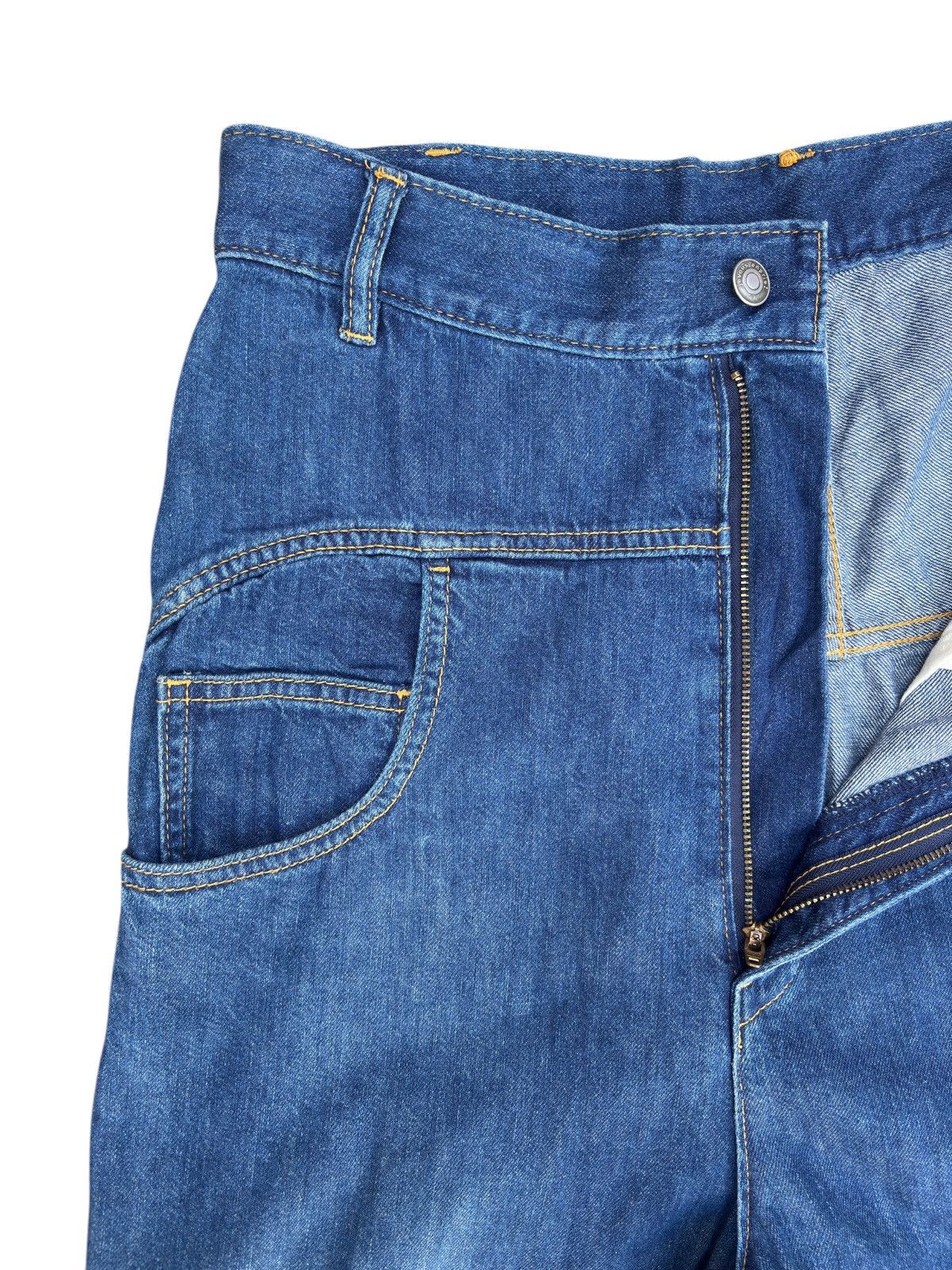 Issey Miyake × Ne-Net Mercibeaucoup jevous emprie drop crotch Denim Jeans Japan Size 32" / US 10 / IT 46 - 8 Thumbnail