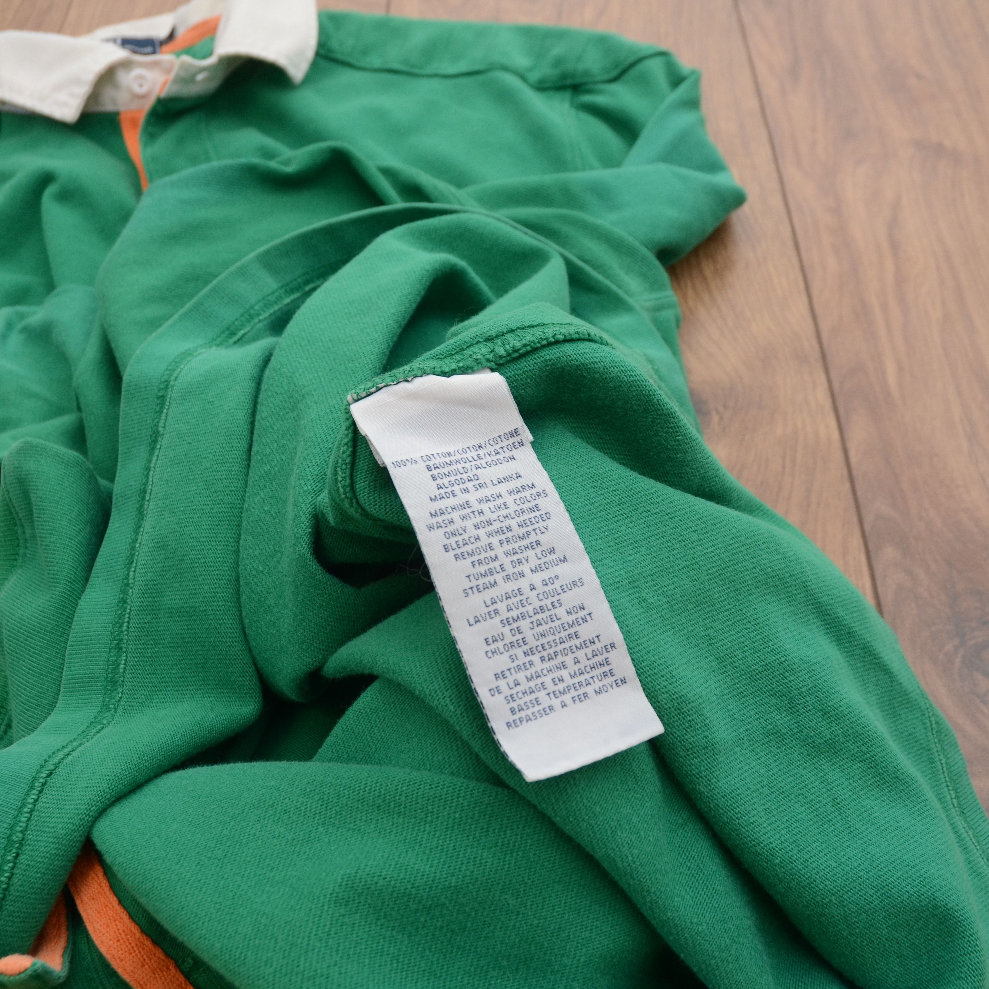 Polo Ralph Lauren Vintage Polo Ralph Lauren Long Sleeve Rugby Shirt Green Rare Size US L / EU 52-54 / 3 - 14 Thumbnail